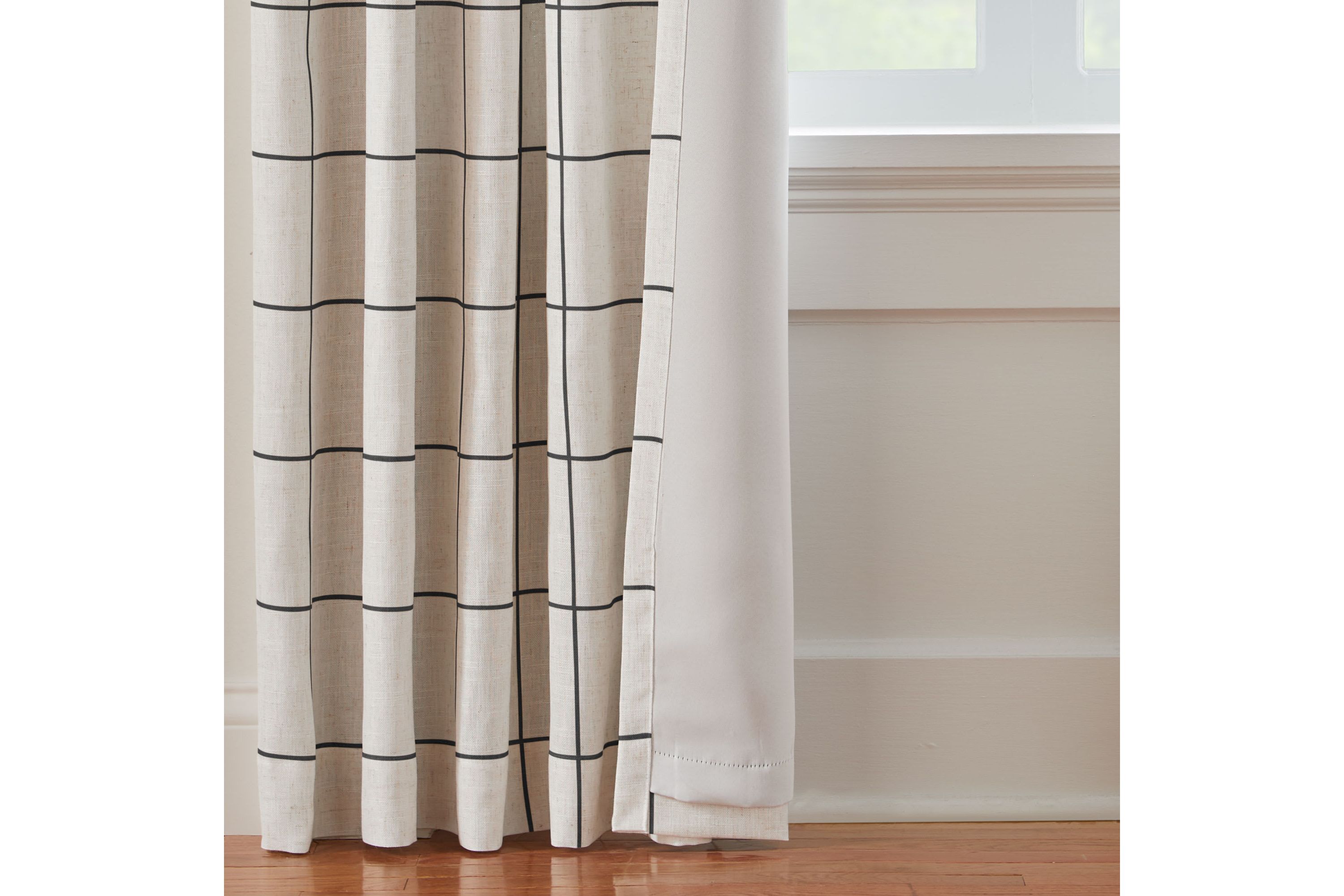 Brighton Windowpane Plaid Blackout Window Curtain Panel
