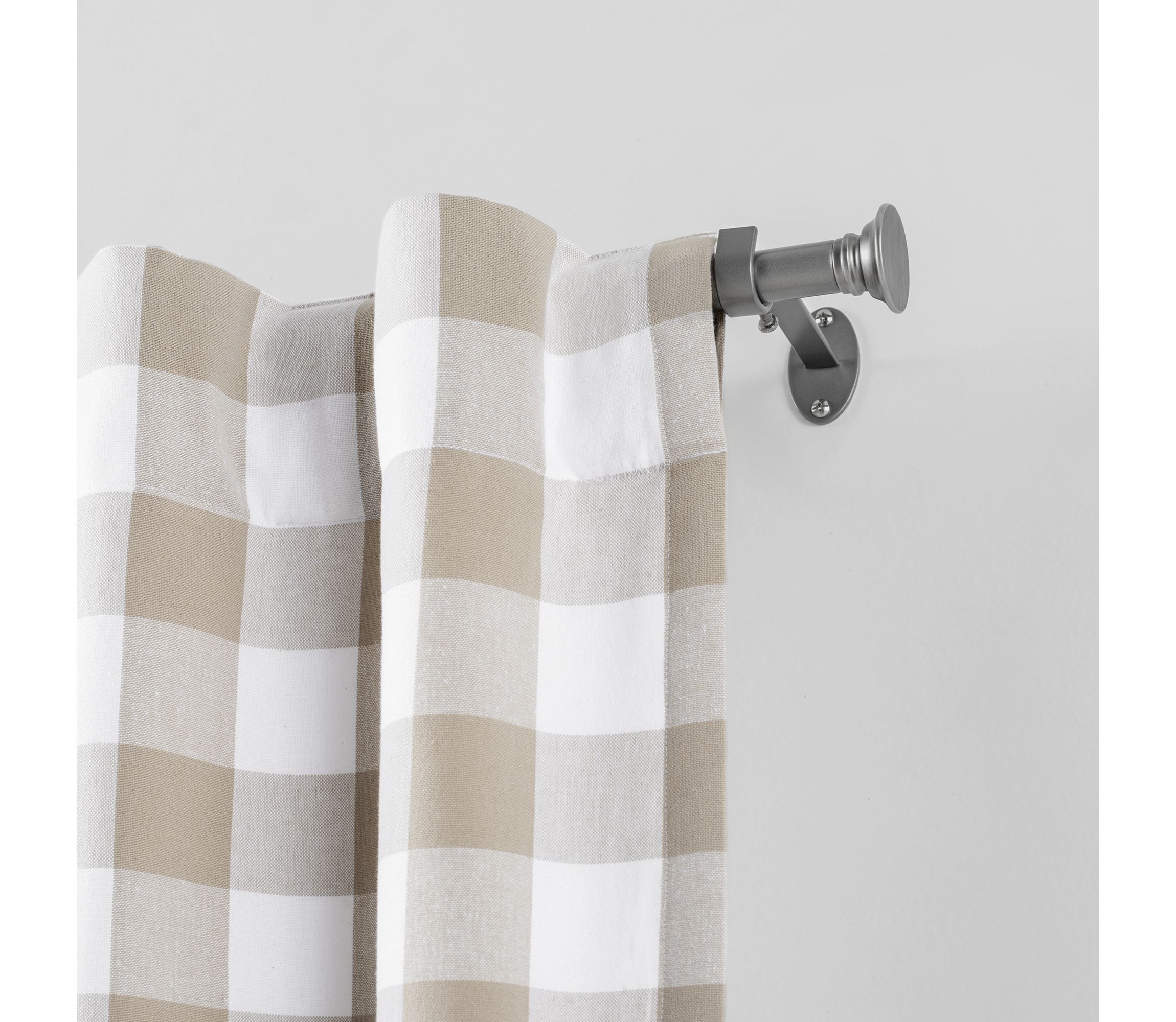 Shaker Window Drapery Single Curtain Rod