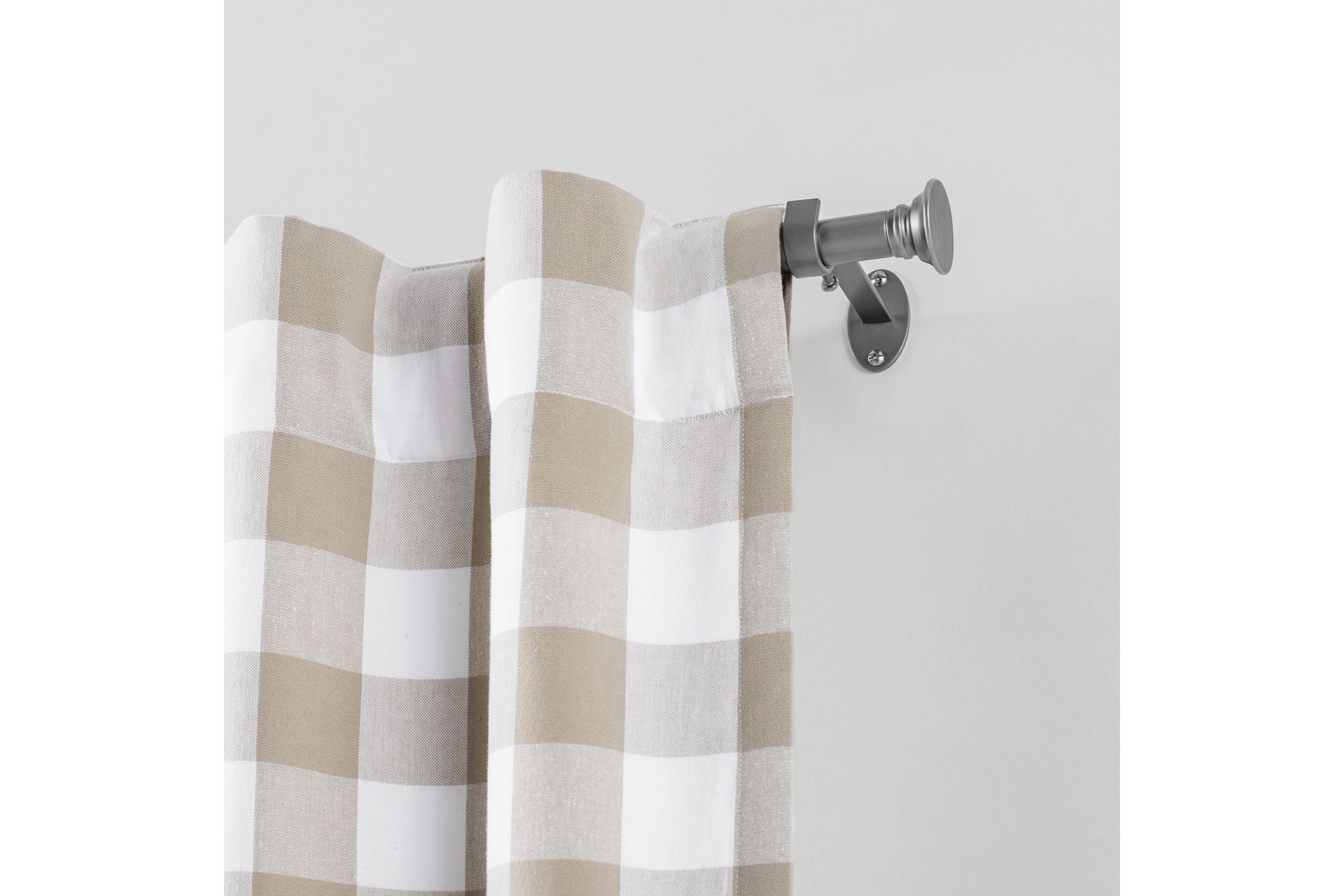 Shaker Window Drapery Single Curtain Rod