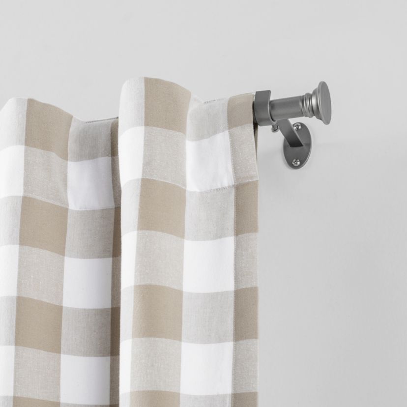 Shaker Window Drapery Single Curtain Rod