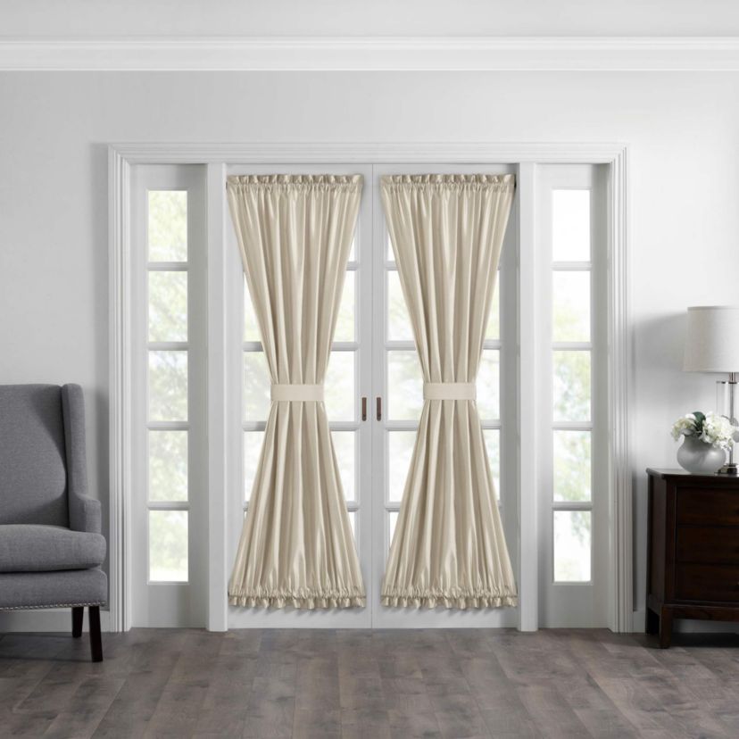 Colette Faux Silk French Door Window Panel - 54x72