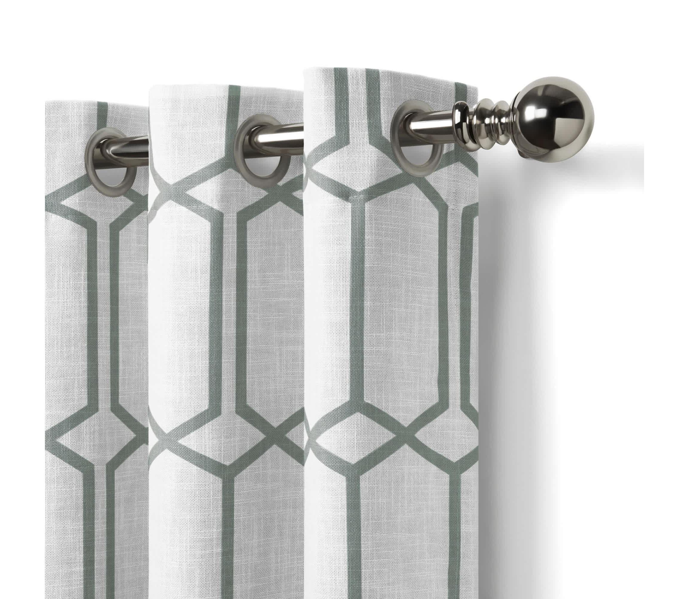 Kaiden Geometric Room Darkening Window Curtain