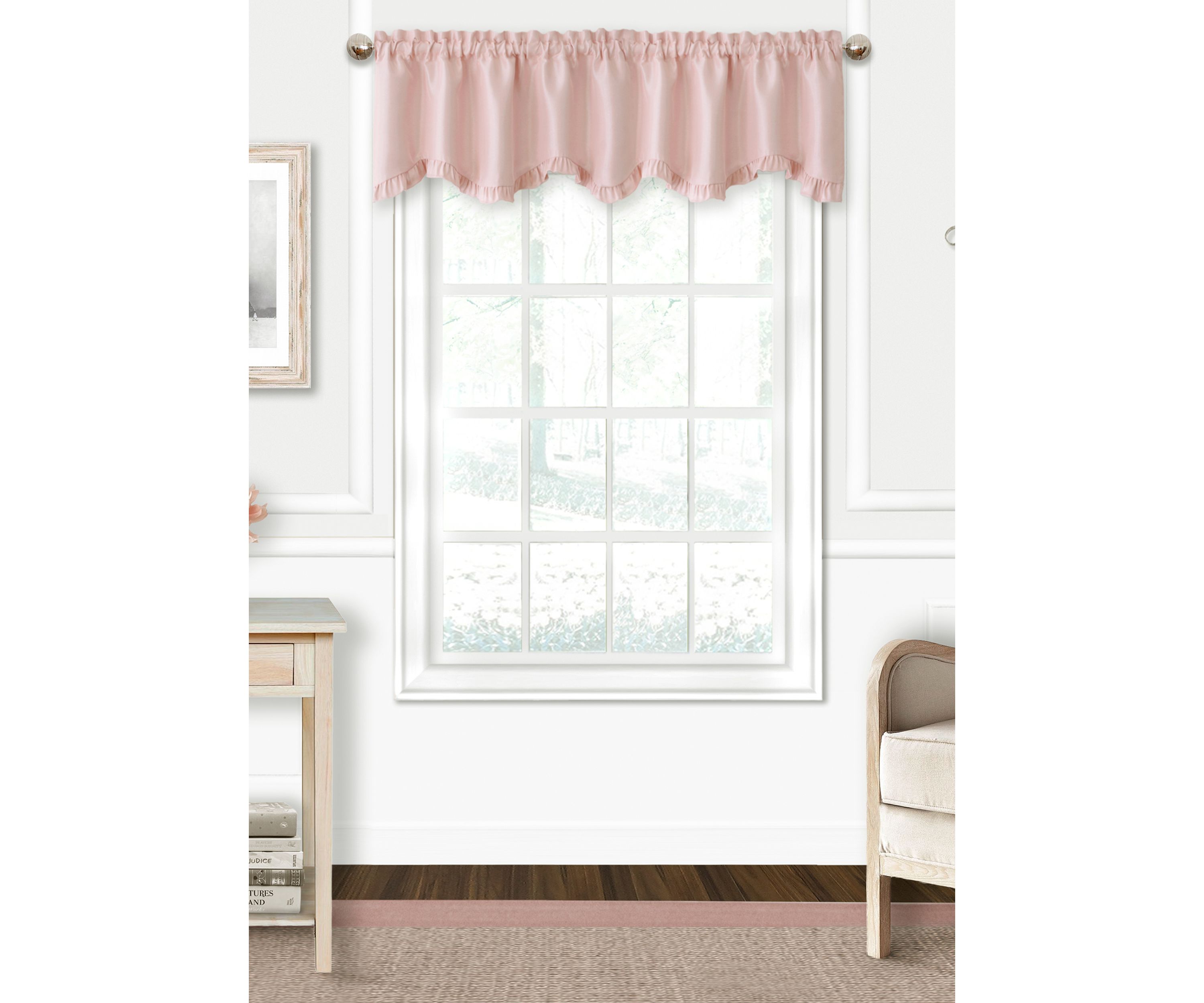 Adaline Nursery and Kids Ruffled Window Valance - 52x15