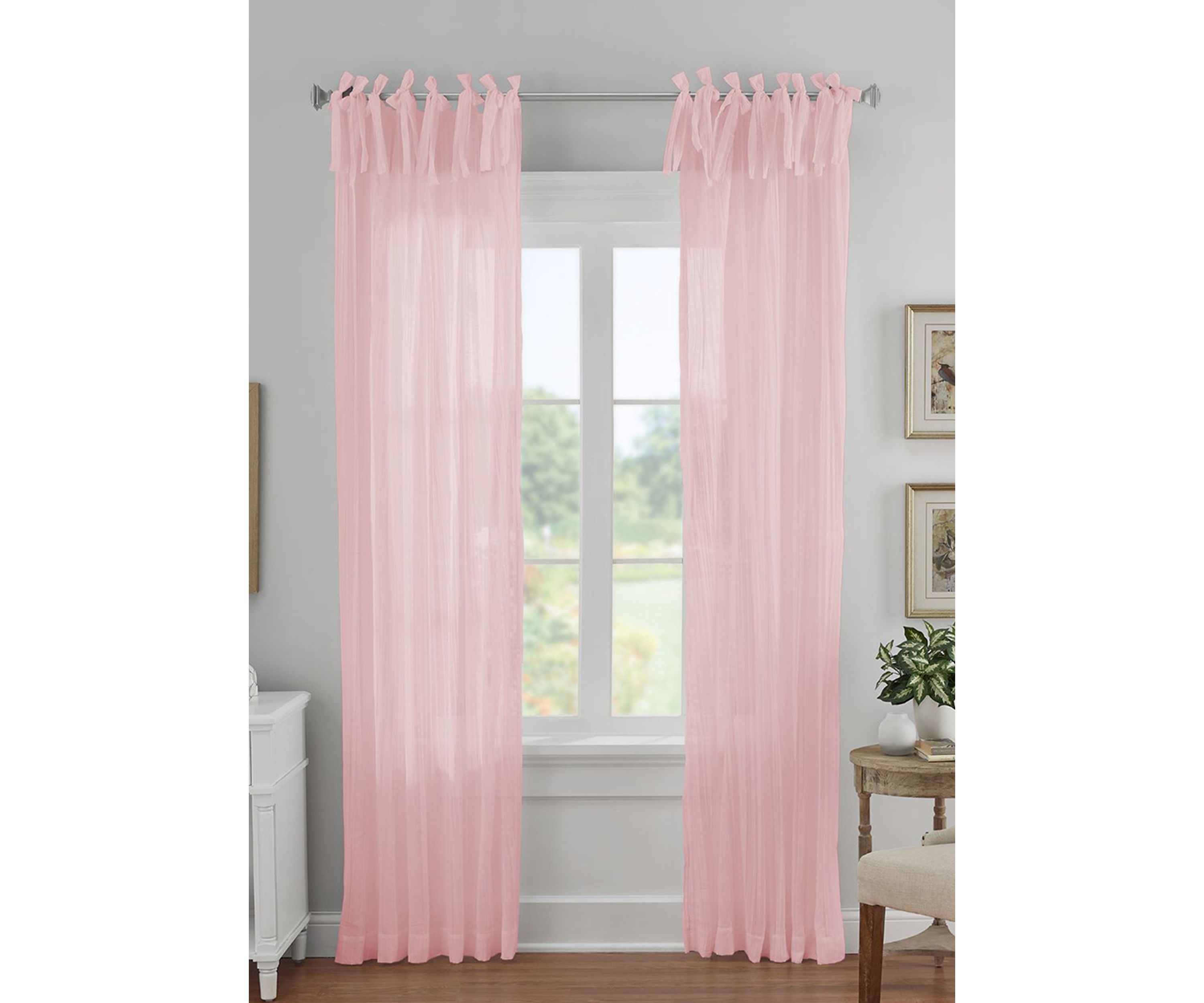 Jolie Crushed Sheer Single Window Panel