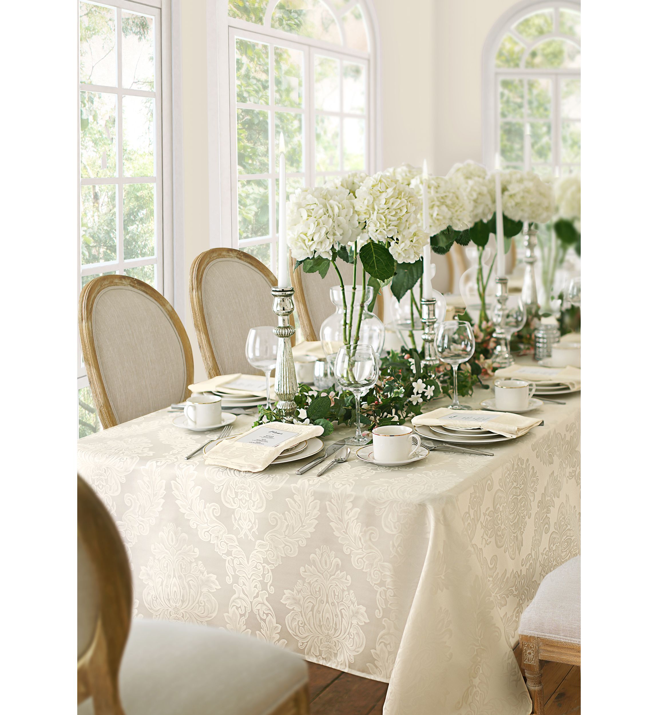 Barcelona Jacquard Damask Tablecloth - Rectangle/Square