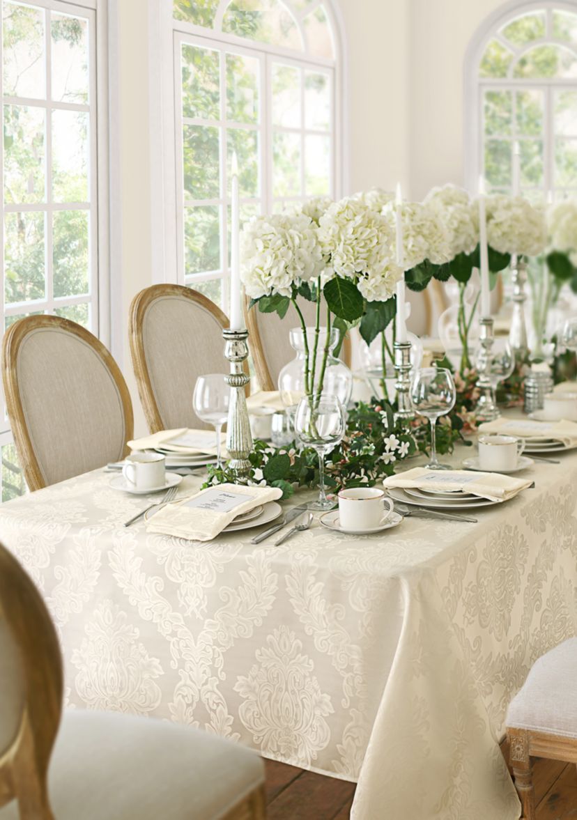 Barcelona Jacquard Damask Tablecloth - Rectangle/Square