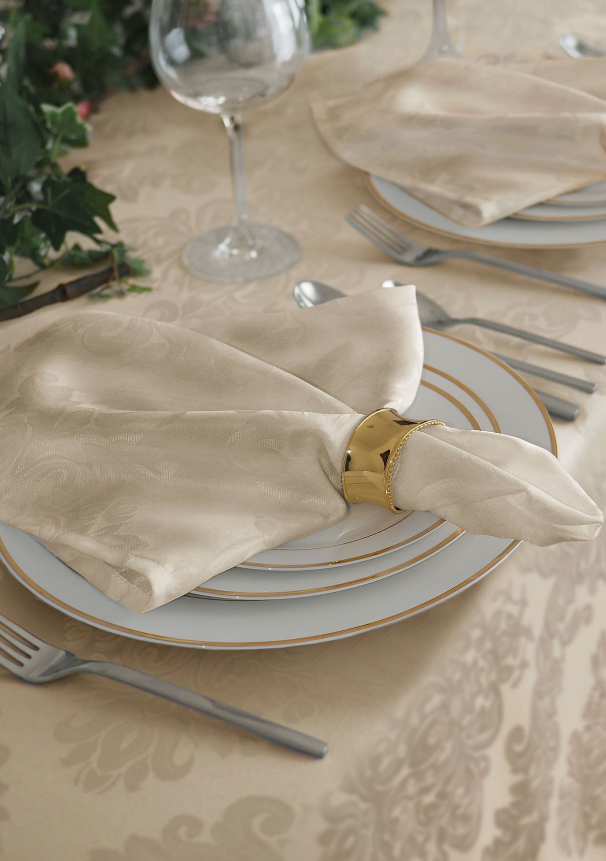 Barcelona Jacquard Damask Tablecloth - Rectangle/Square