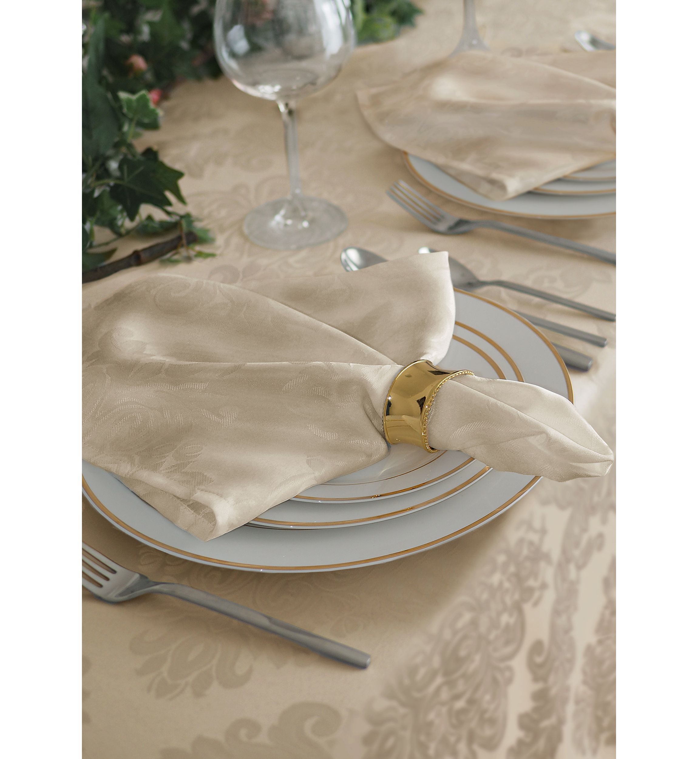 Barcelona Jacquard Damask Tablecloth - Rectangle/Square