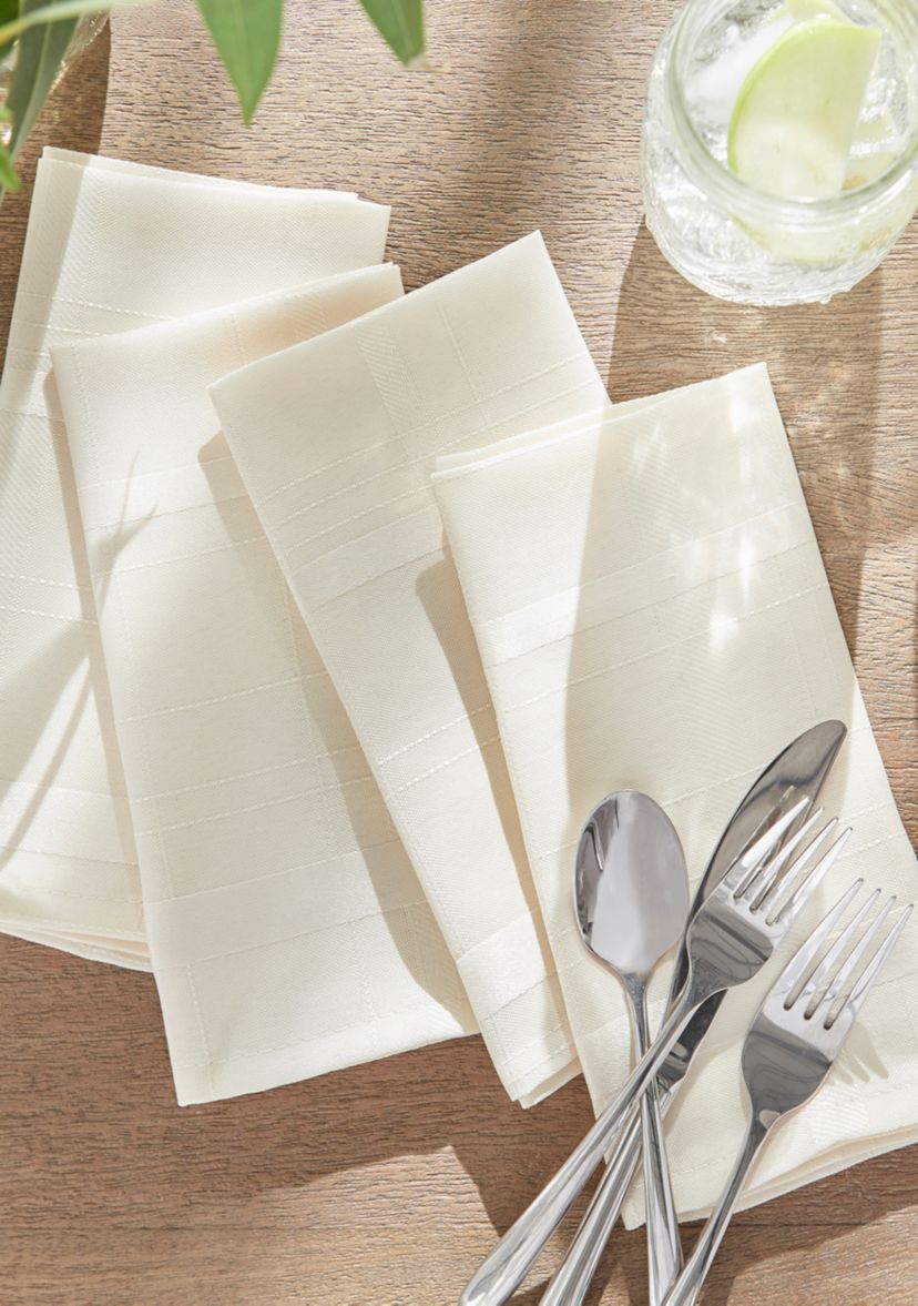 Elegance Plaid Damask Napkin, Set of 4