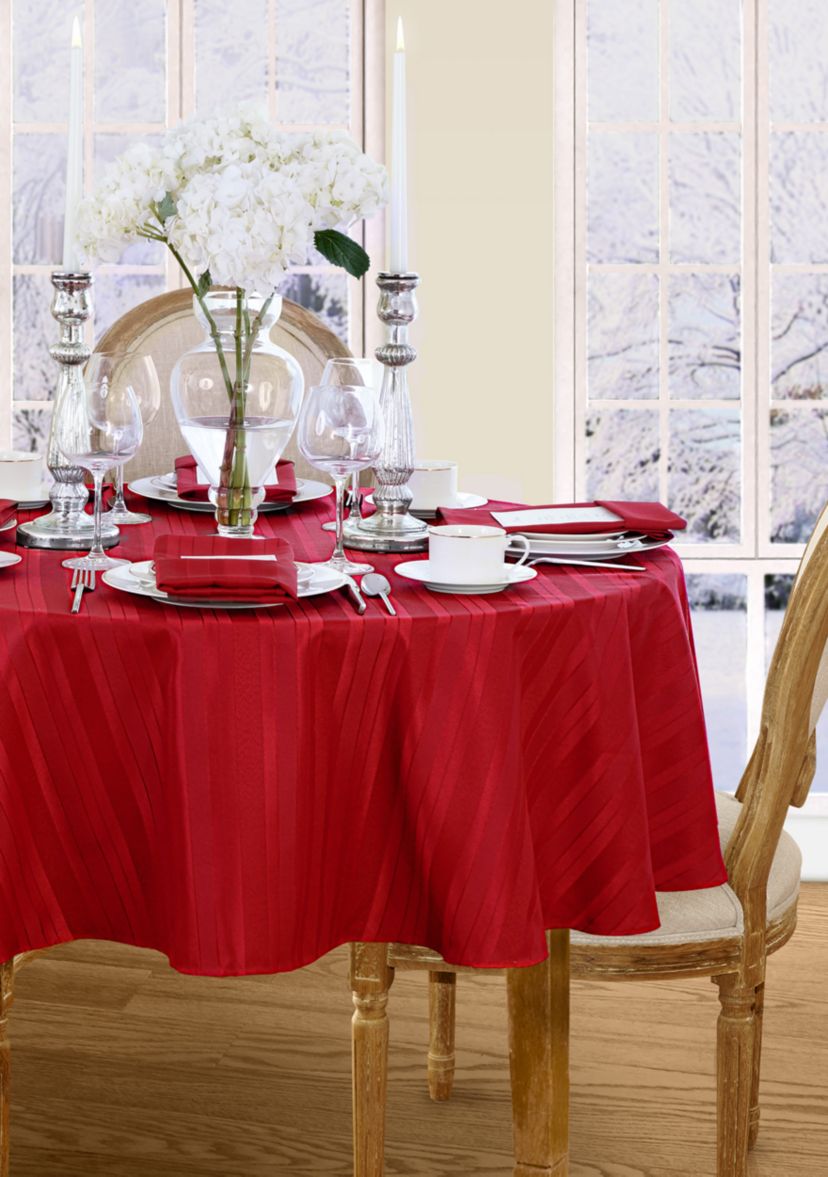 Denley Stripe Jacquard Tablecloth - Round/Oval