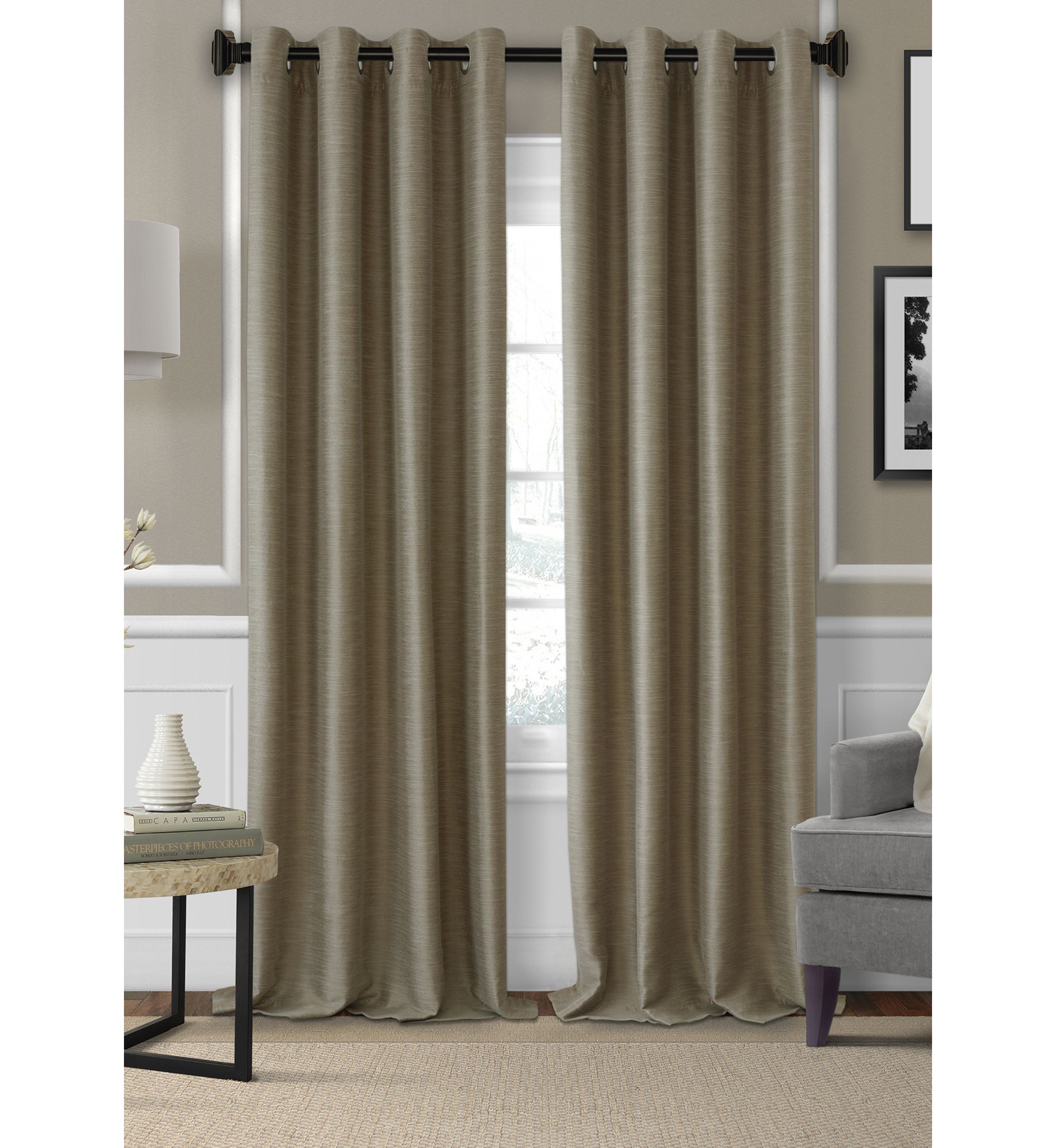 Florence Single Curtain Rod with Stacked Square Finial