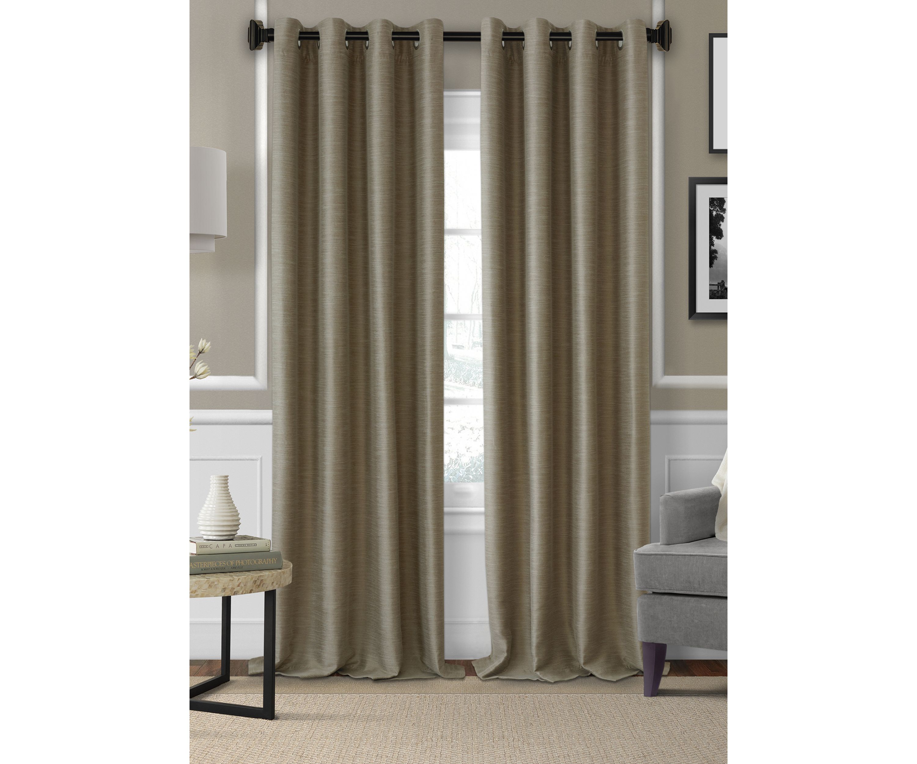 Florence Single Curtain Rod with Stacked Square Finial