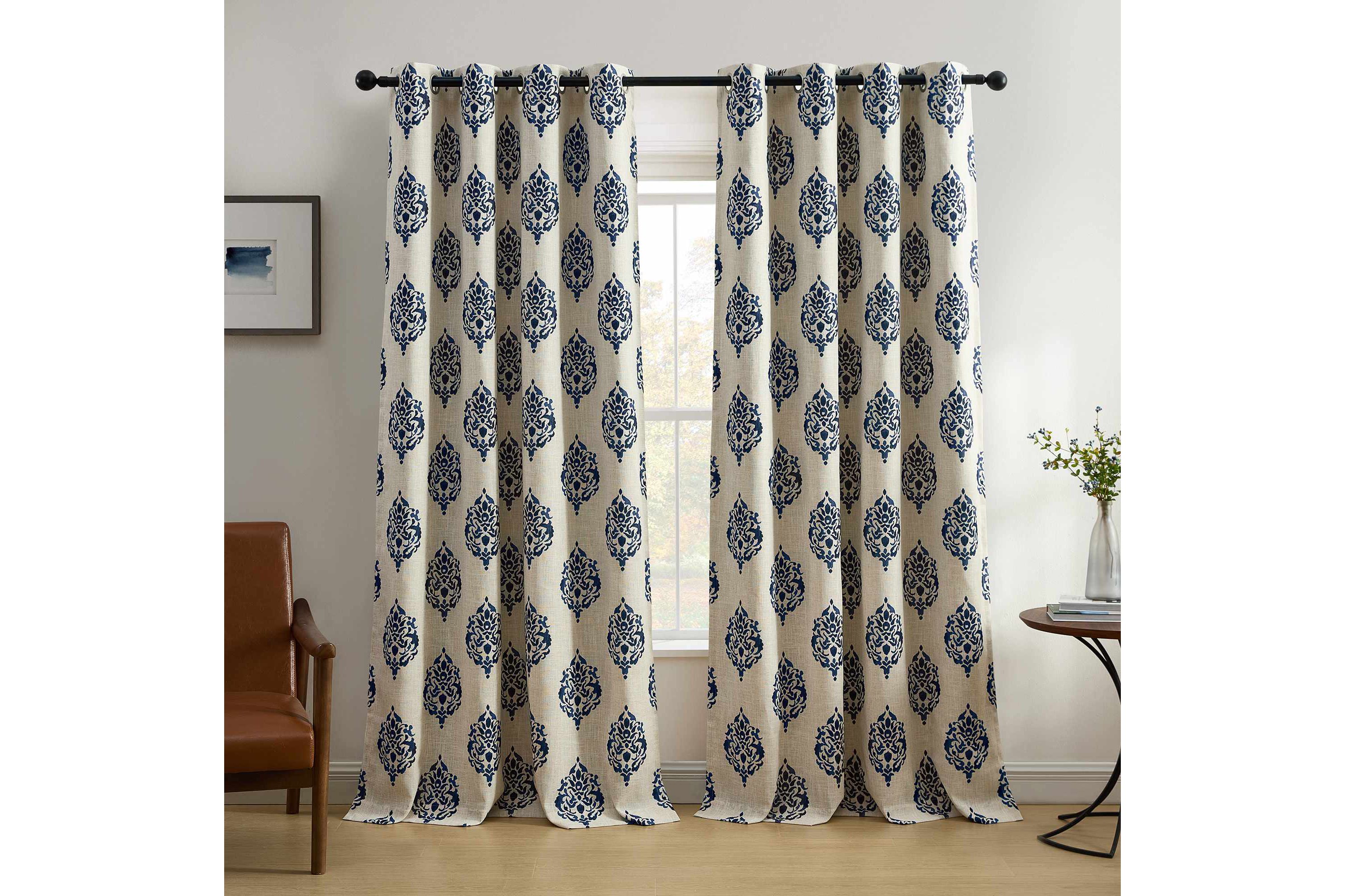 Navara Medallion Room Darkening Window Curtain