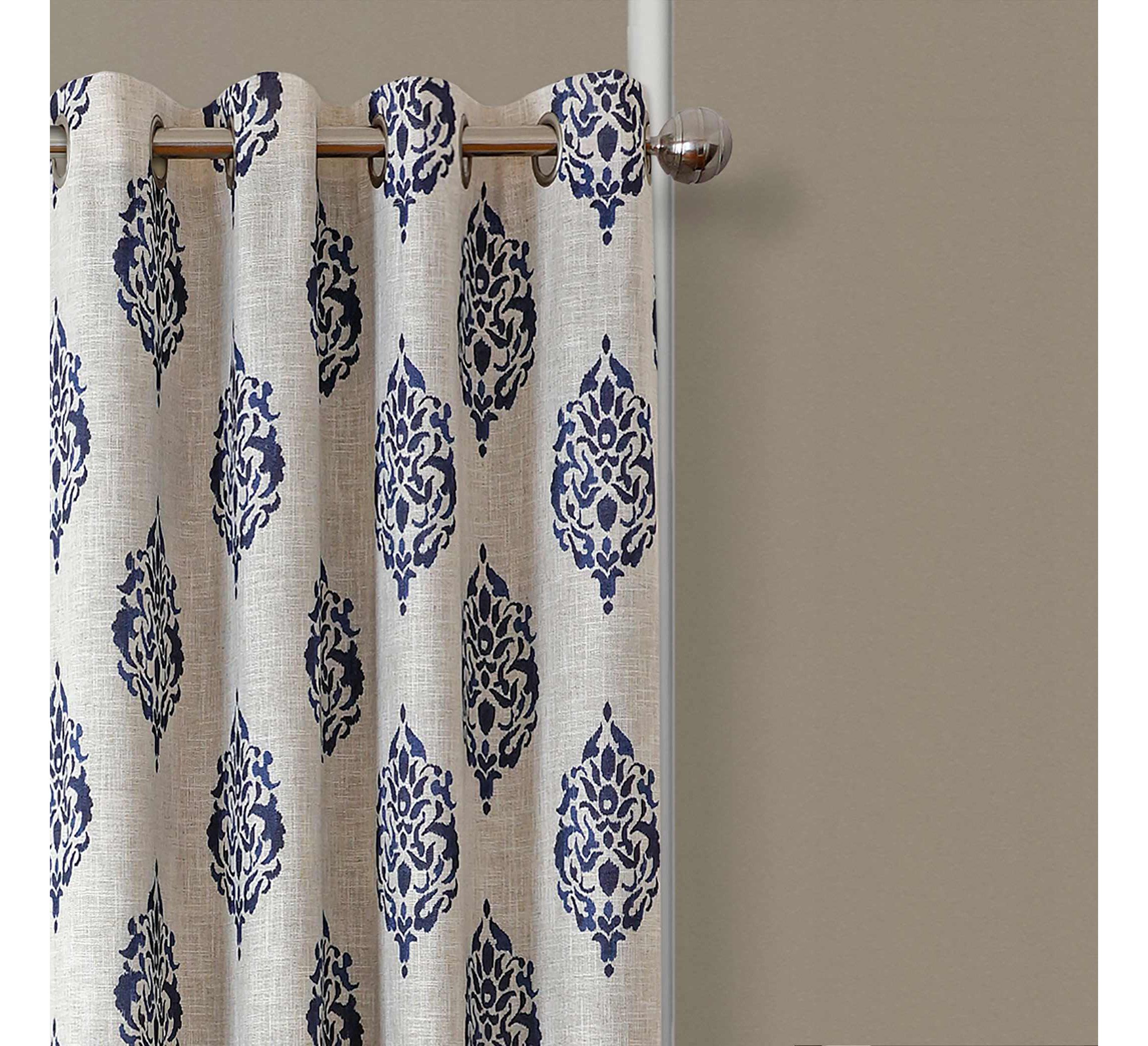 Navara Medallion Room Darkening Window Curtain