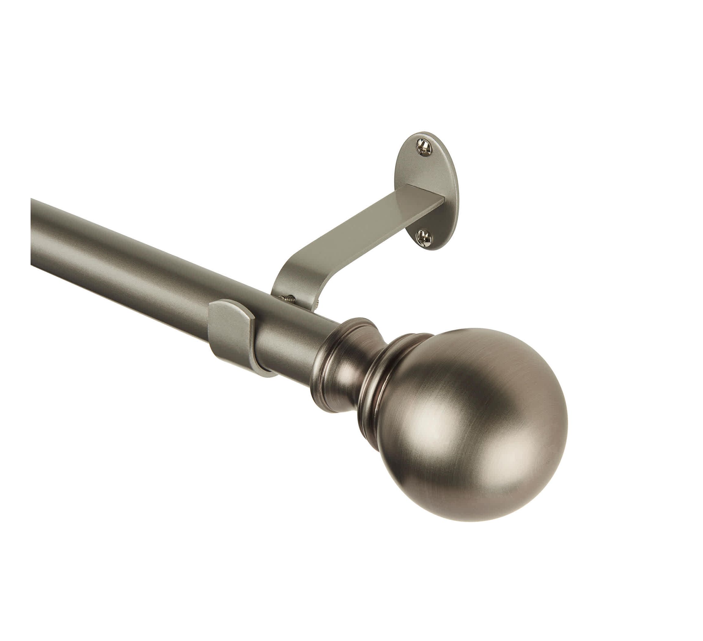 Cordelia Single Curtain Rod with Globe Ball Finial