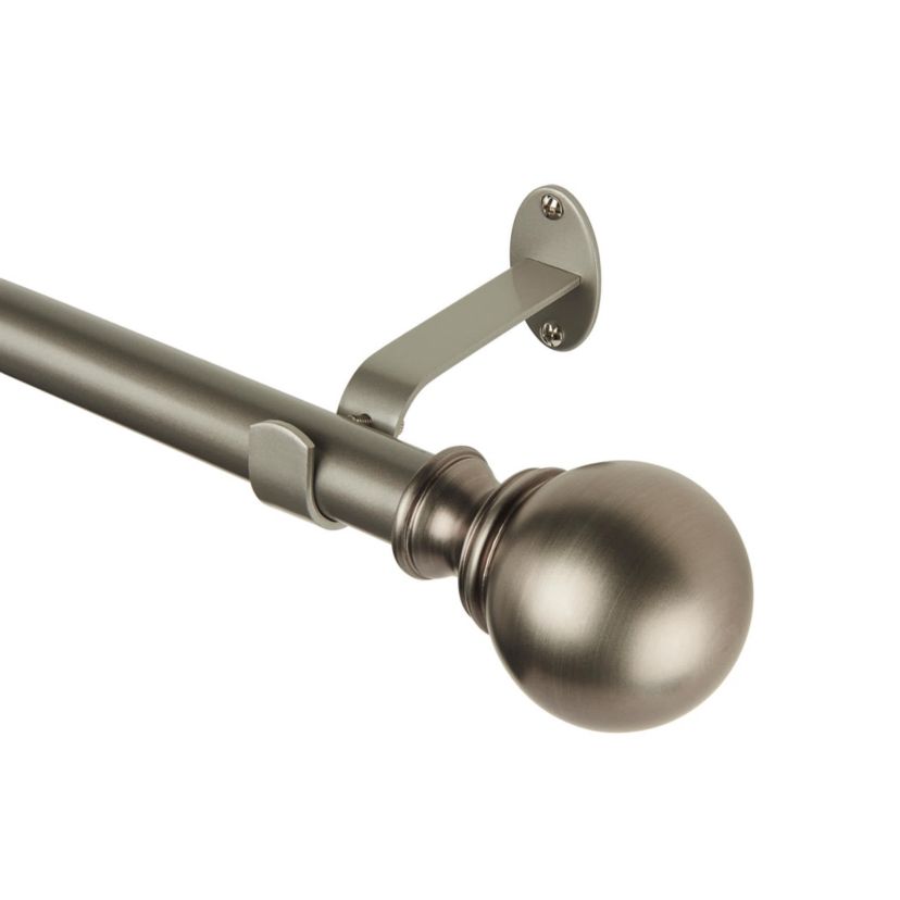 Cordelia Single Curtain Rod with Globe Ball Finial