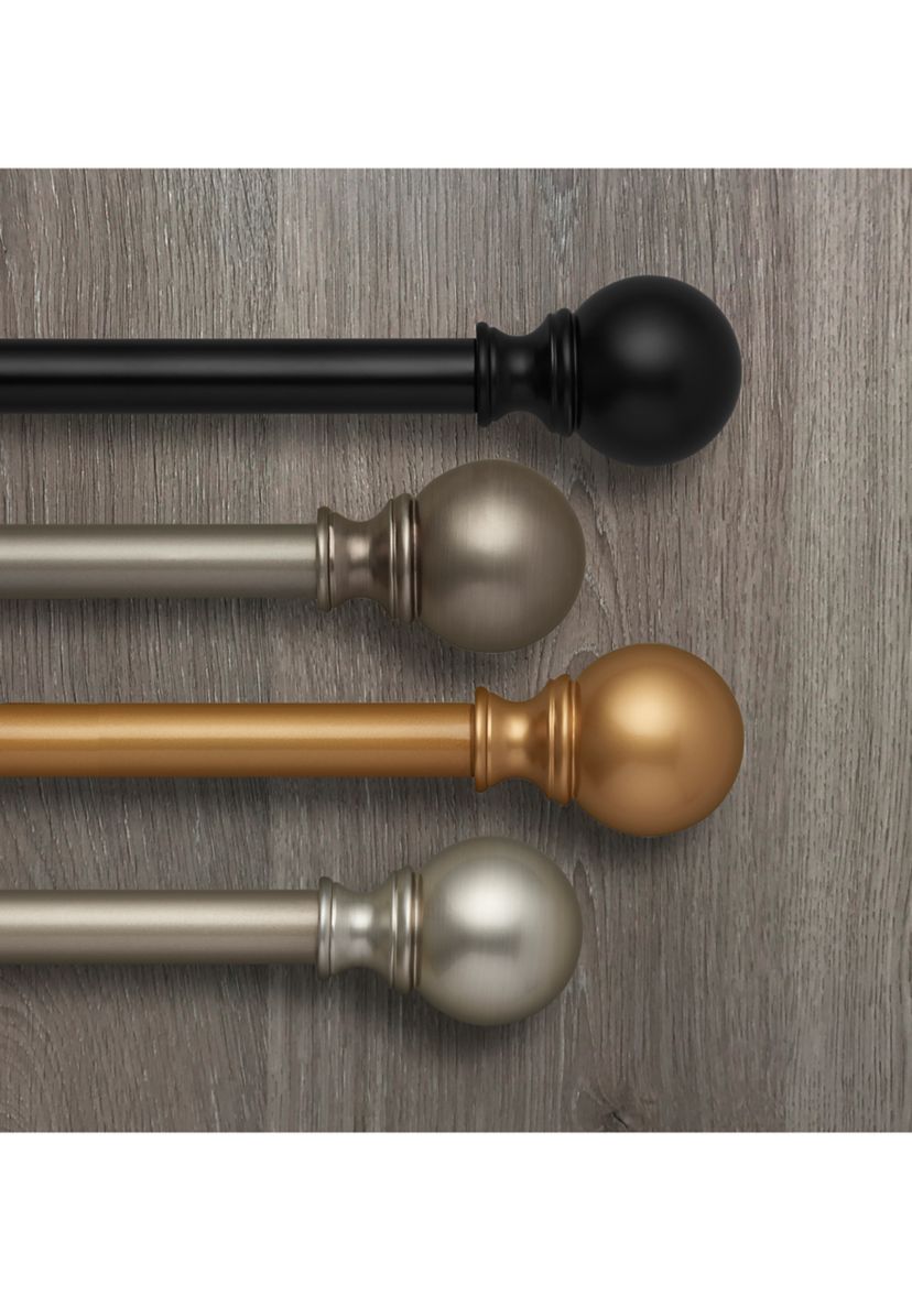 Cordelia Single Curtain Rod with Globe Ball Finial