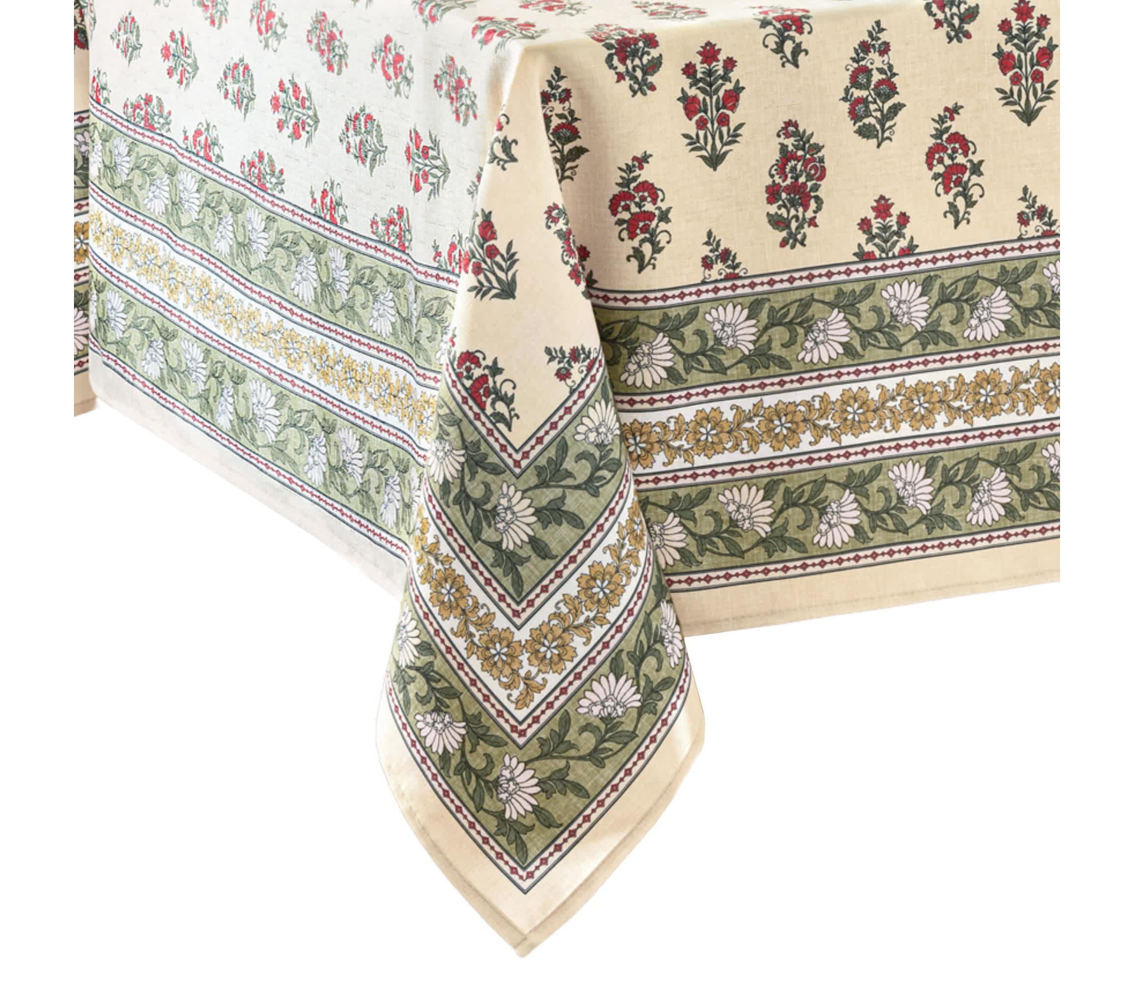 Nomad Harvest Block Print Rectangle Tablecloth