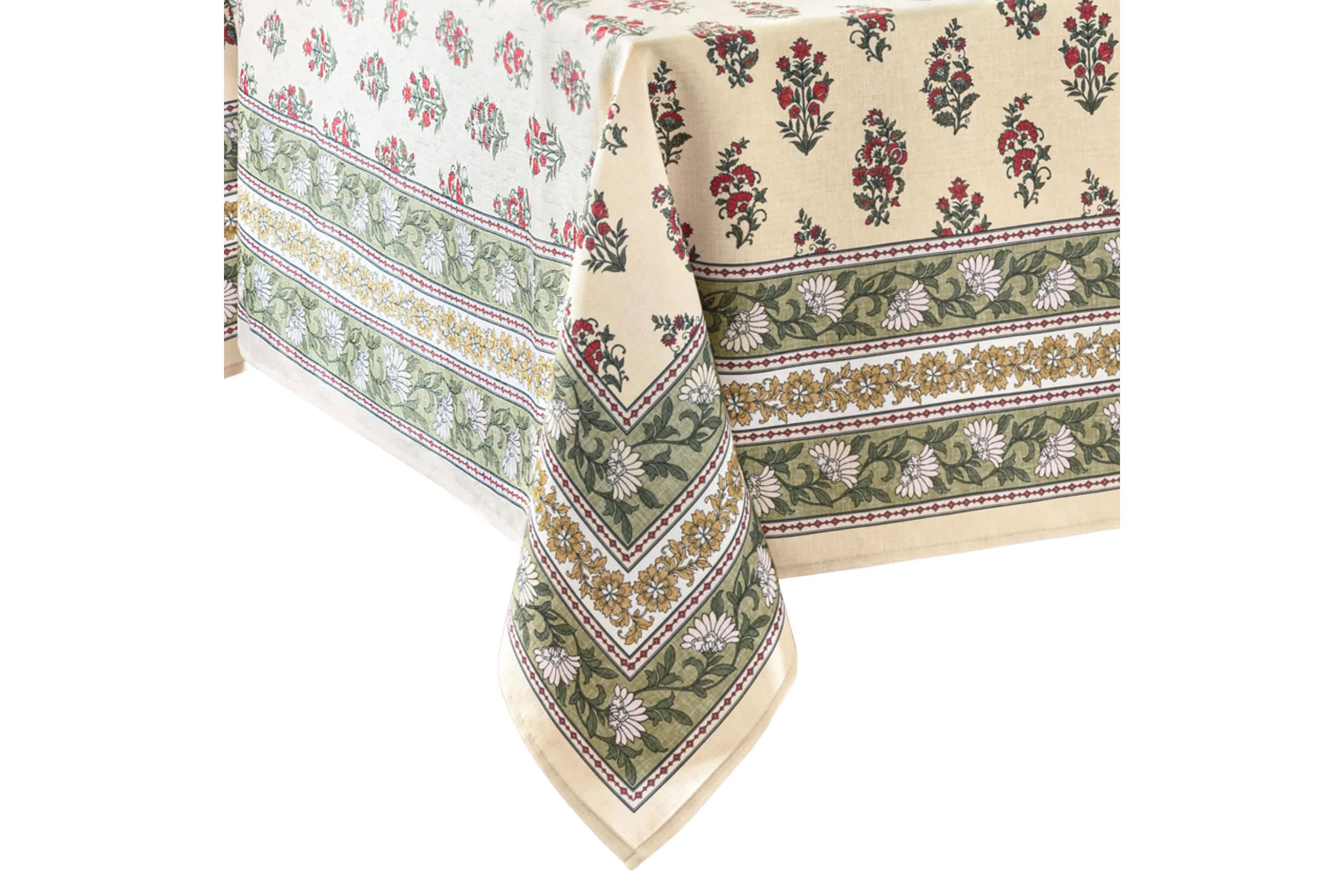 Nomad Harvest Block Print Rectangle Tablecloth
