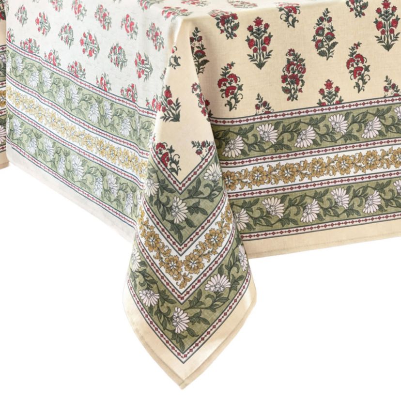 Nomad Harvest Block Print Rectangle Tablecloth
