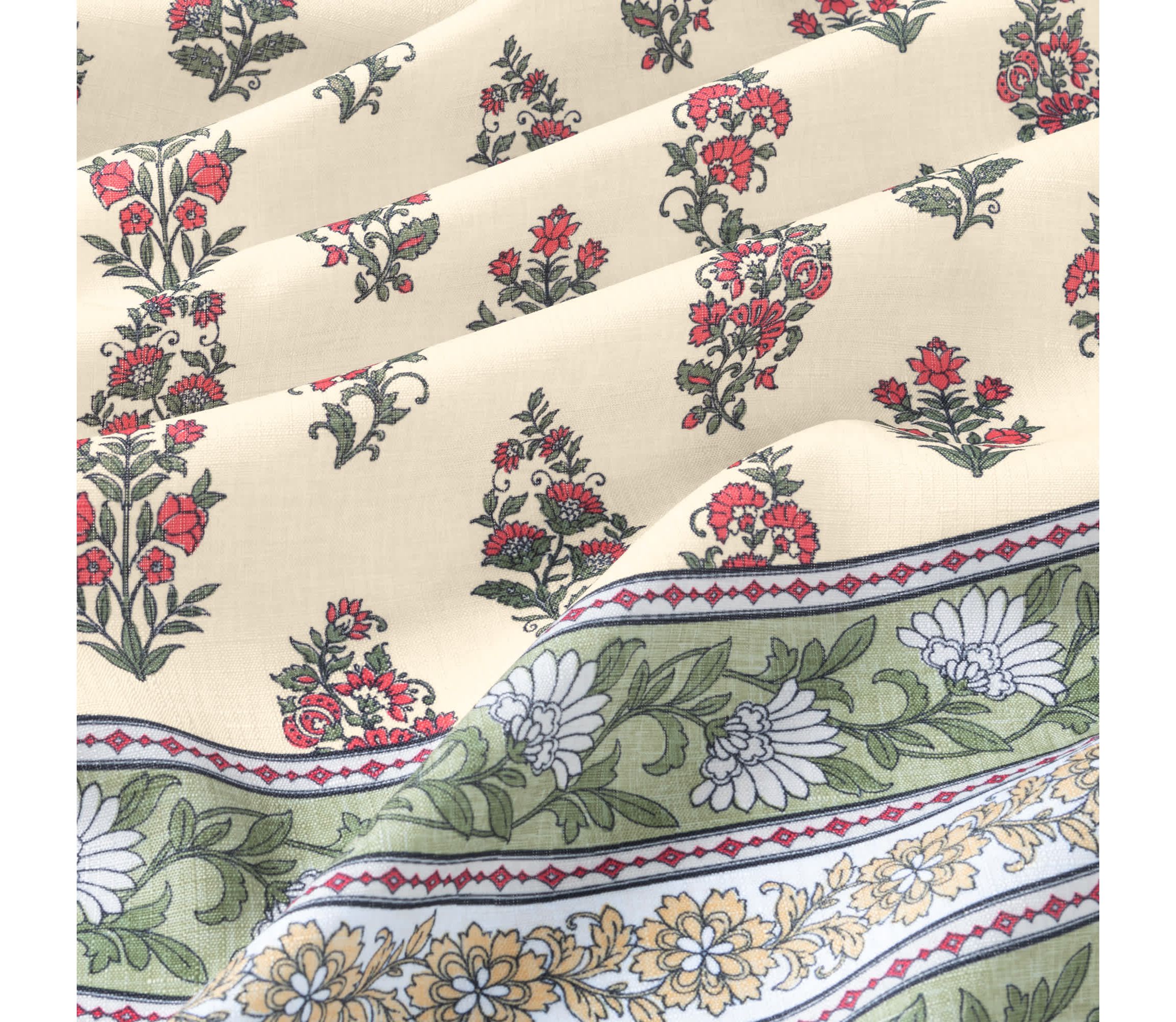 Nomad Harvest Block Print Rectangle Tablecloth