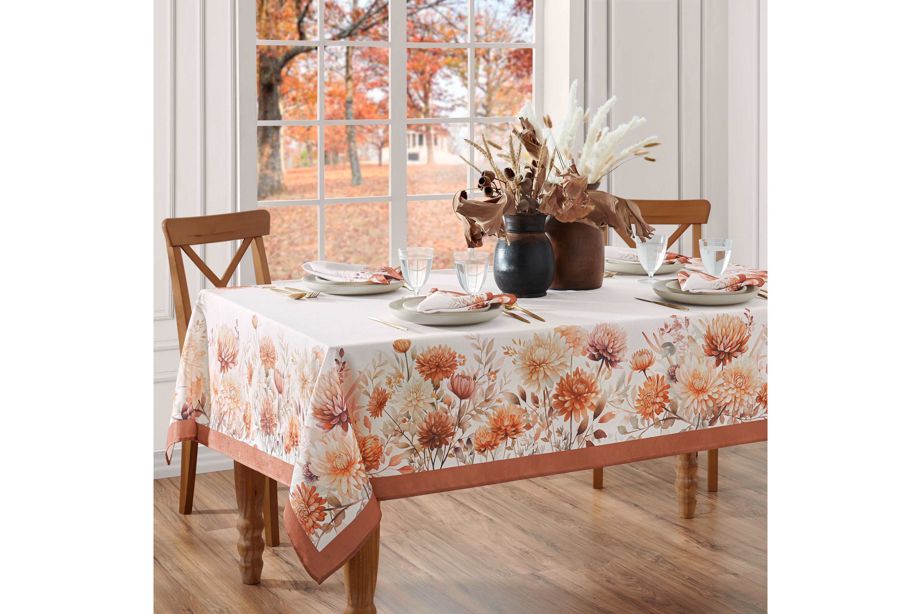 Autumn Blooms Rectangle Tablecloth