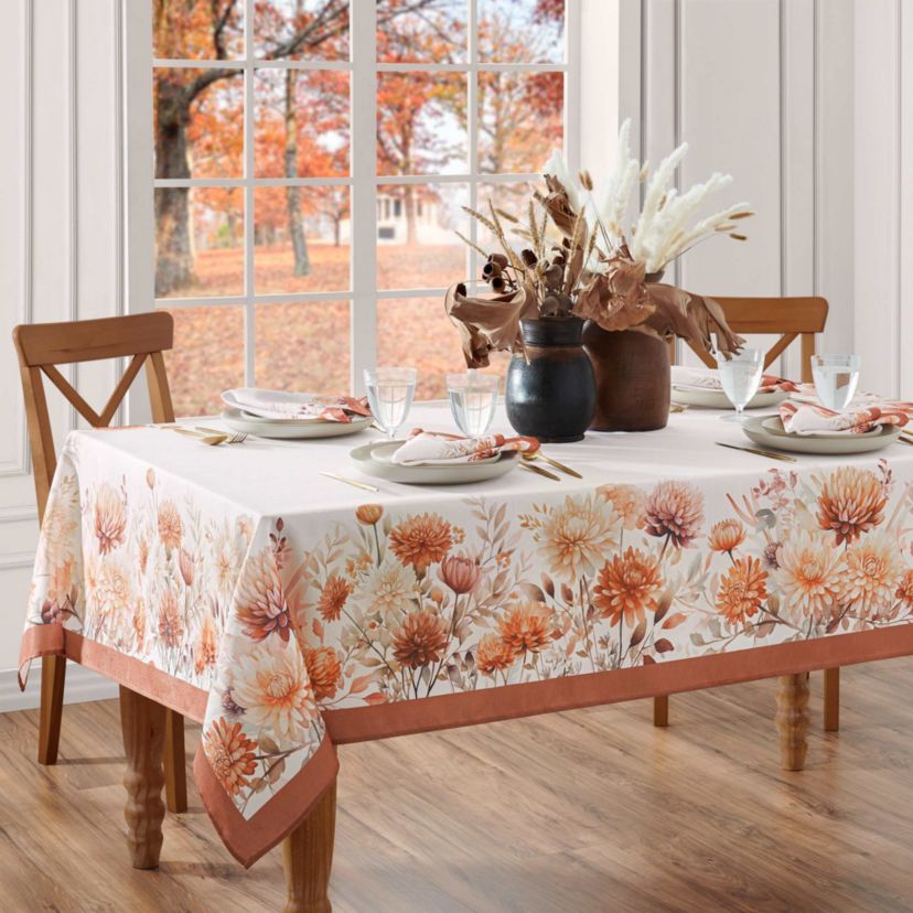 Autumn Blooms Rectangle Tablecloth