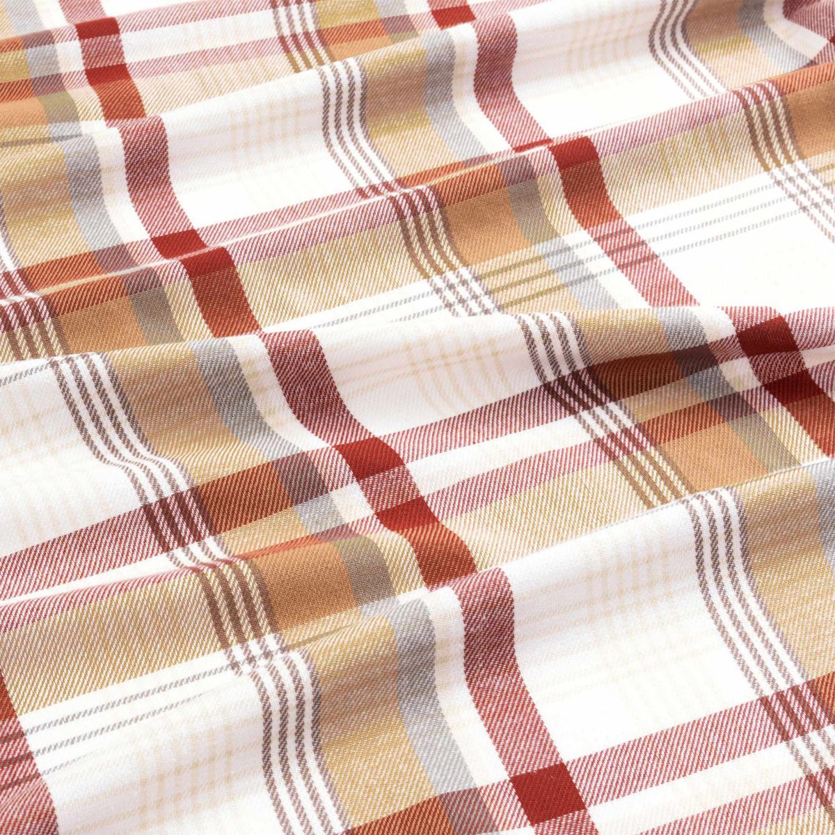 Seneca Plaid Harvest Cotton Tablecloth - Round/Oval