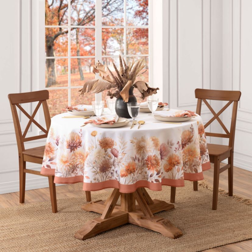Autumn Blooms Tablecloth - Round/Oval
