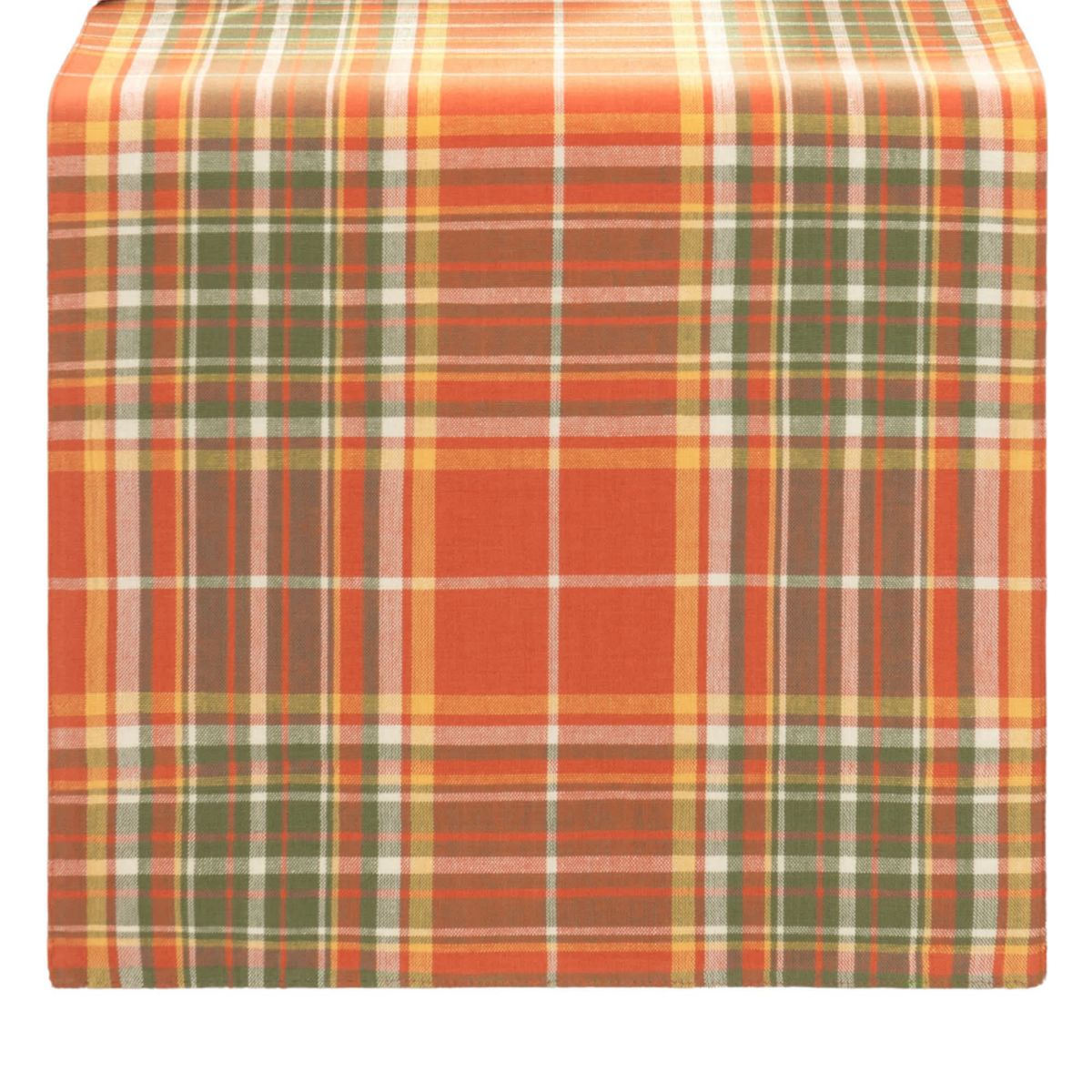 Hawley Plaid Harvest Cotton Table Runner -13x90