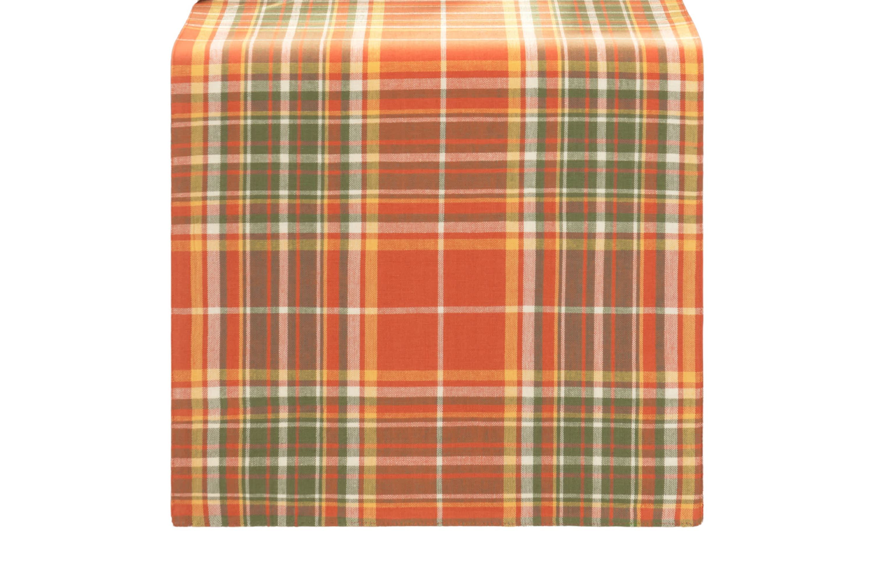 Hawley Plaid Harvest Cotton Table Runner -13x70