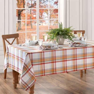 Elrene Seneca Plaid Harvest Cotton Rectangular Tablecloth