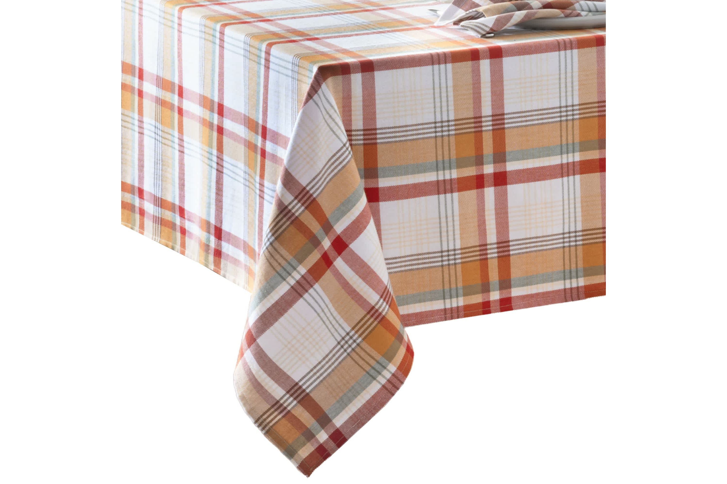Seneca Plaid Harvest Cotton Rectangular Tablecloth