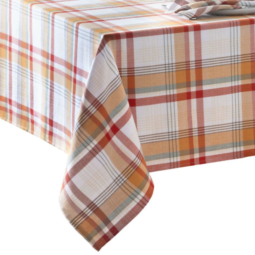 Seneca Plaid Harvest Cotton Rectangular Tablecloth