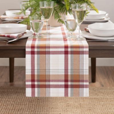 Elrene Seneca Plaid Harvest Cotton Table Runner - 13x70