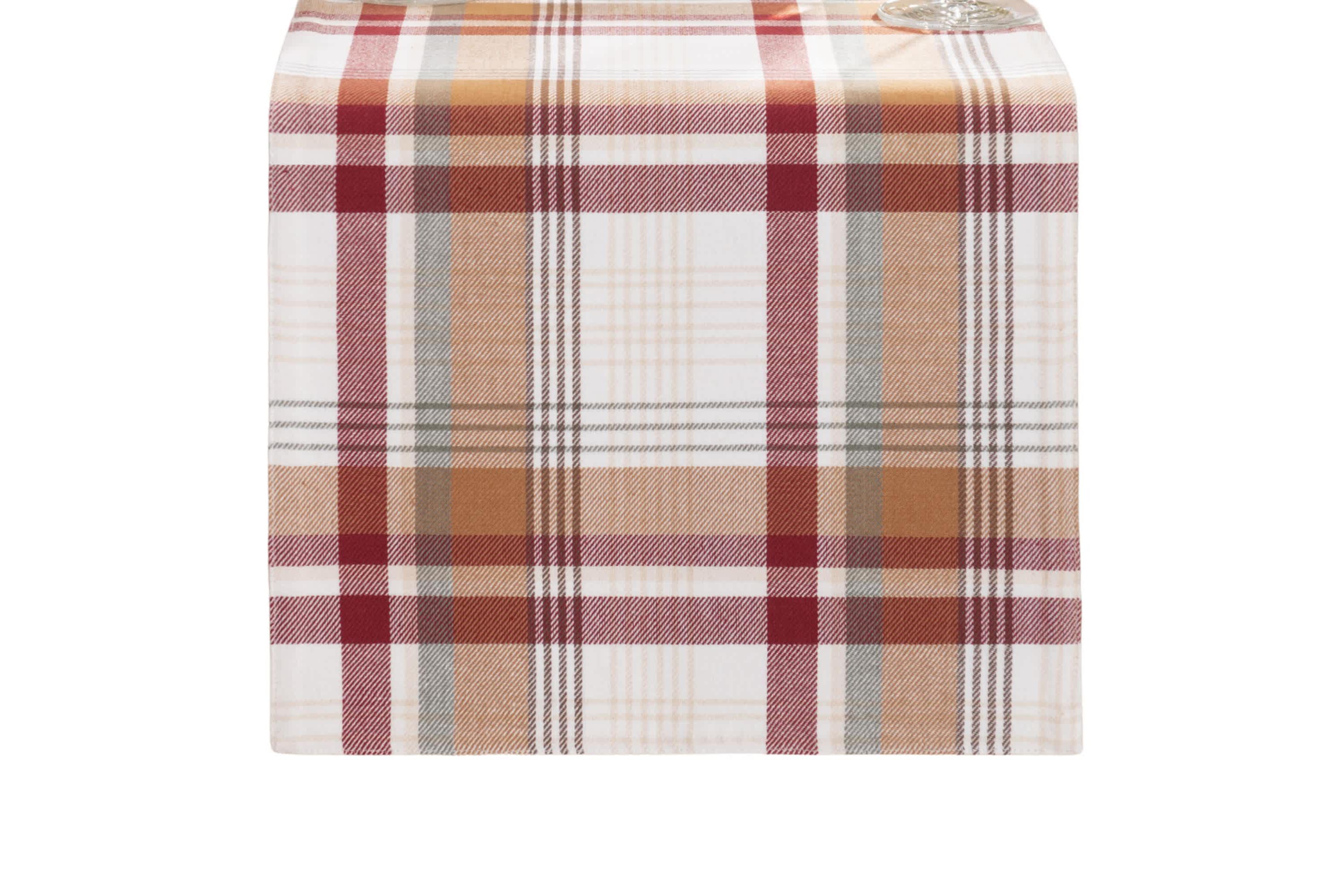 Seneca Plaid Harvest Cotton Table Runner -13x70