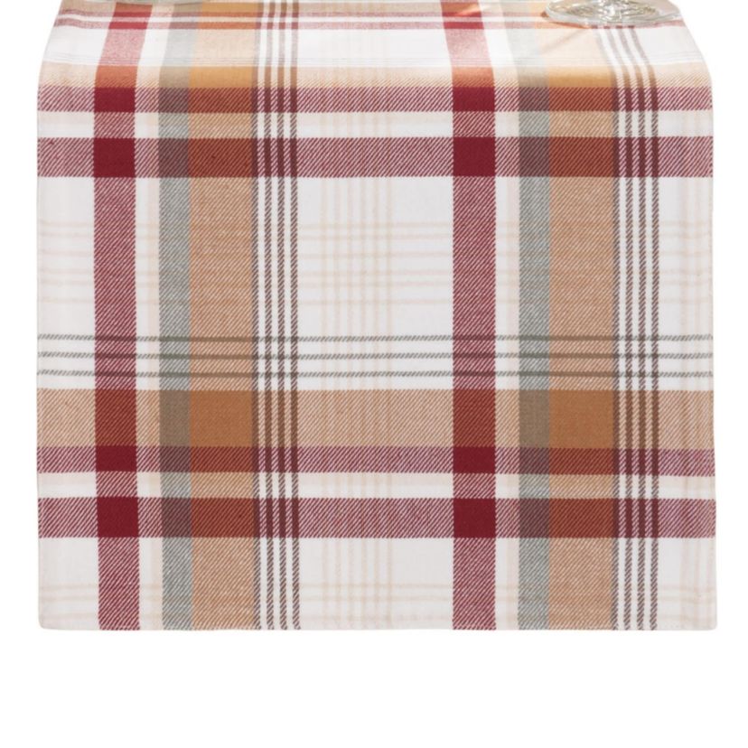 Seneca Plaid Harvest Cotton Table Runner -13x70