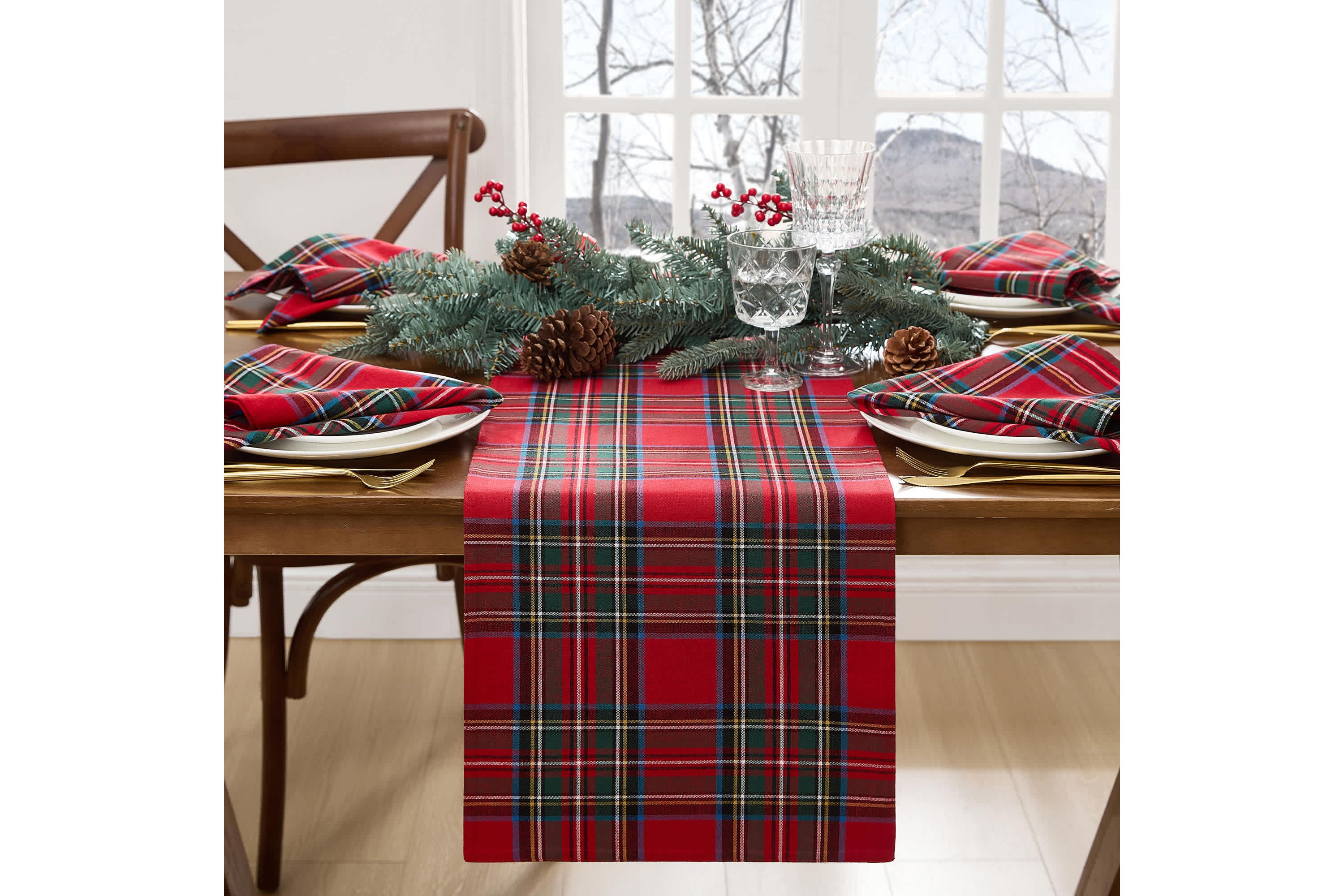 Stowe Tartan Holiday Plaid Table Runner - 13x90