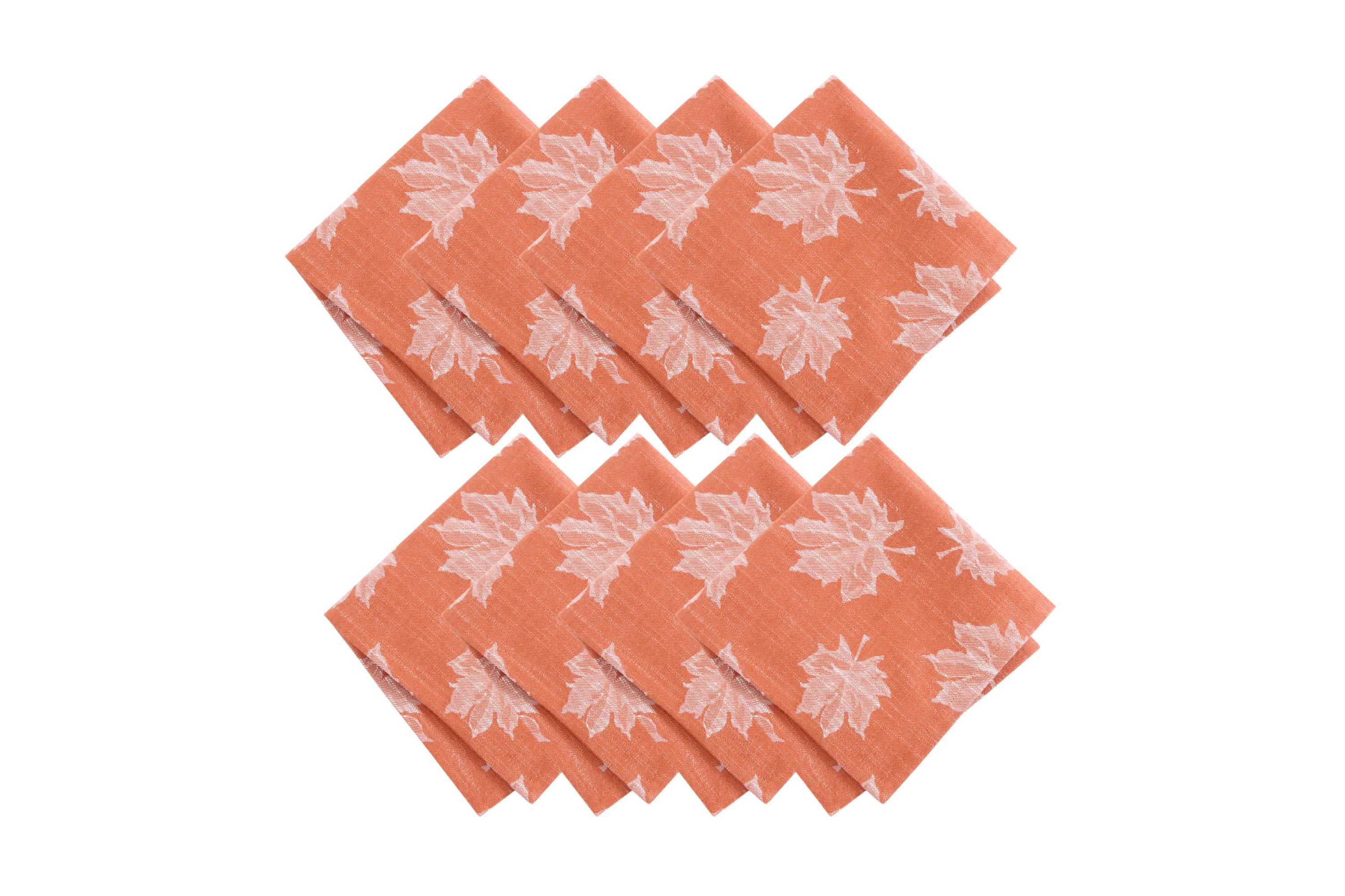 Falling Leaves Jacquard Napkins, Set of 8