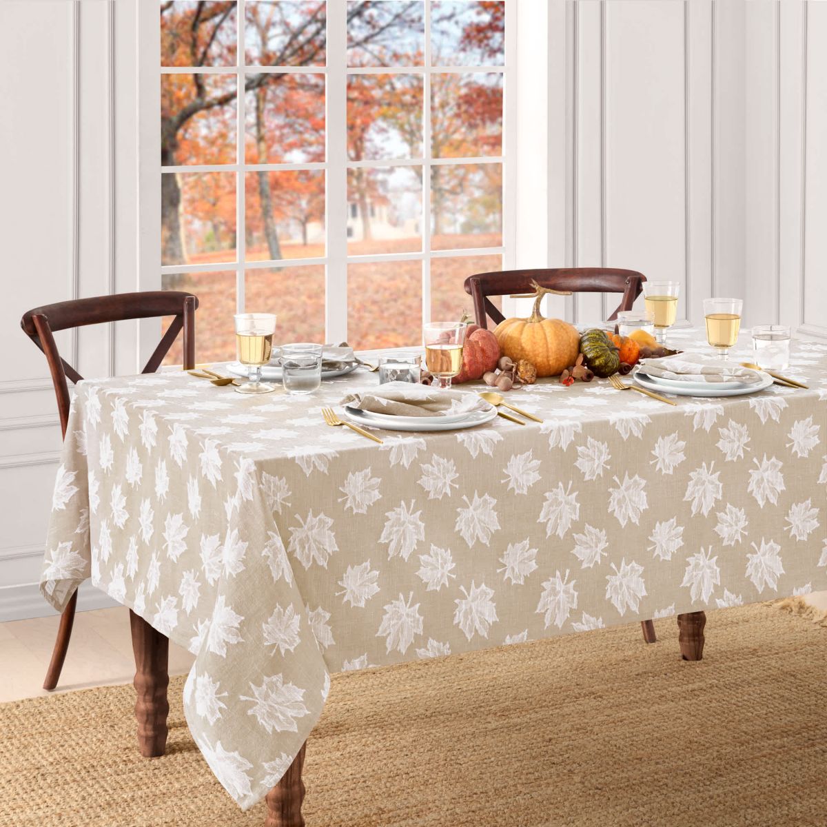 Falling Leaves Jacquard Rectangle Tablecloth