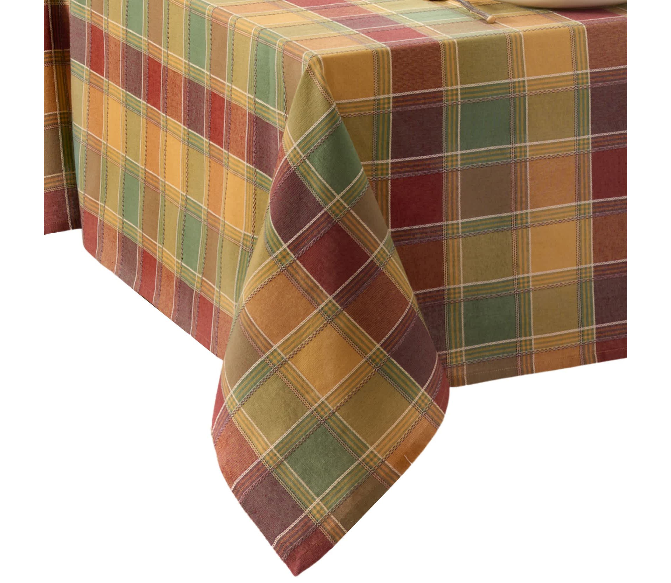 Autumn Acres Plaid Rectangle Tablecloth