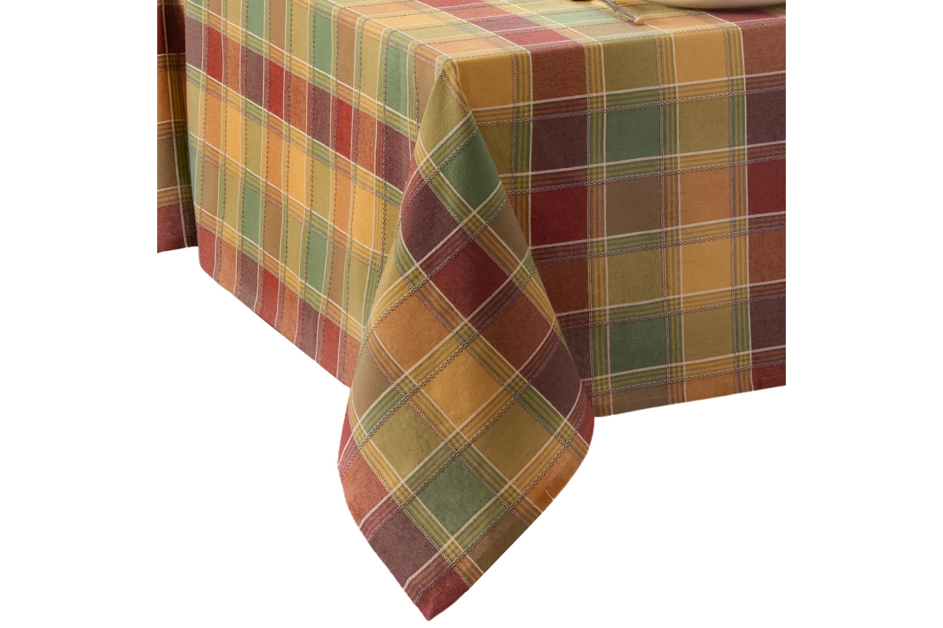 Autumn Acres Plaid Rectangle Tablecloth
