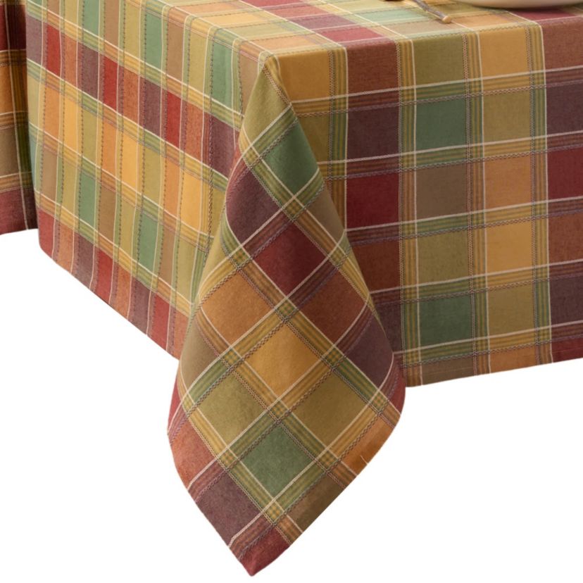 Autumn Acres Plaid Rectangle Tablecloth