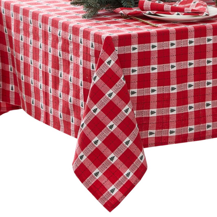 Sherwood Tree Dobby Cotton Rectangle Tablecloth