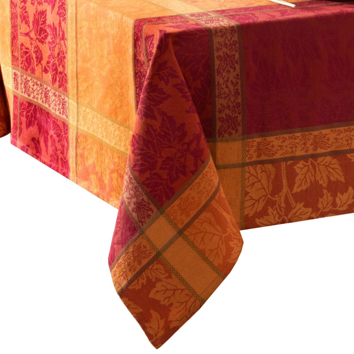 Maplewood Jacquard Harvest Cotton Rectangular Tablecloth