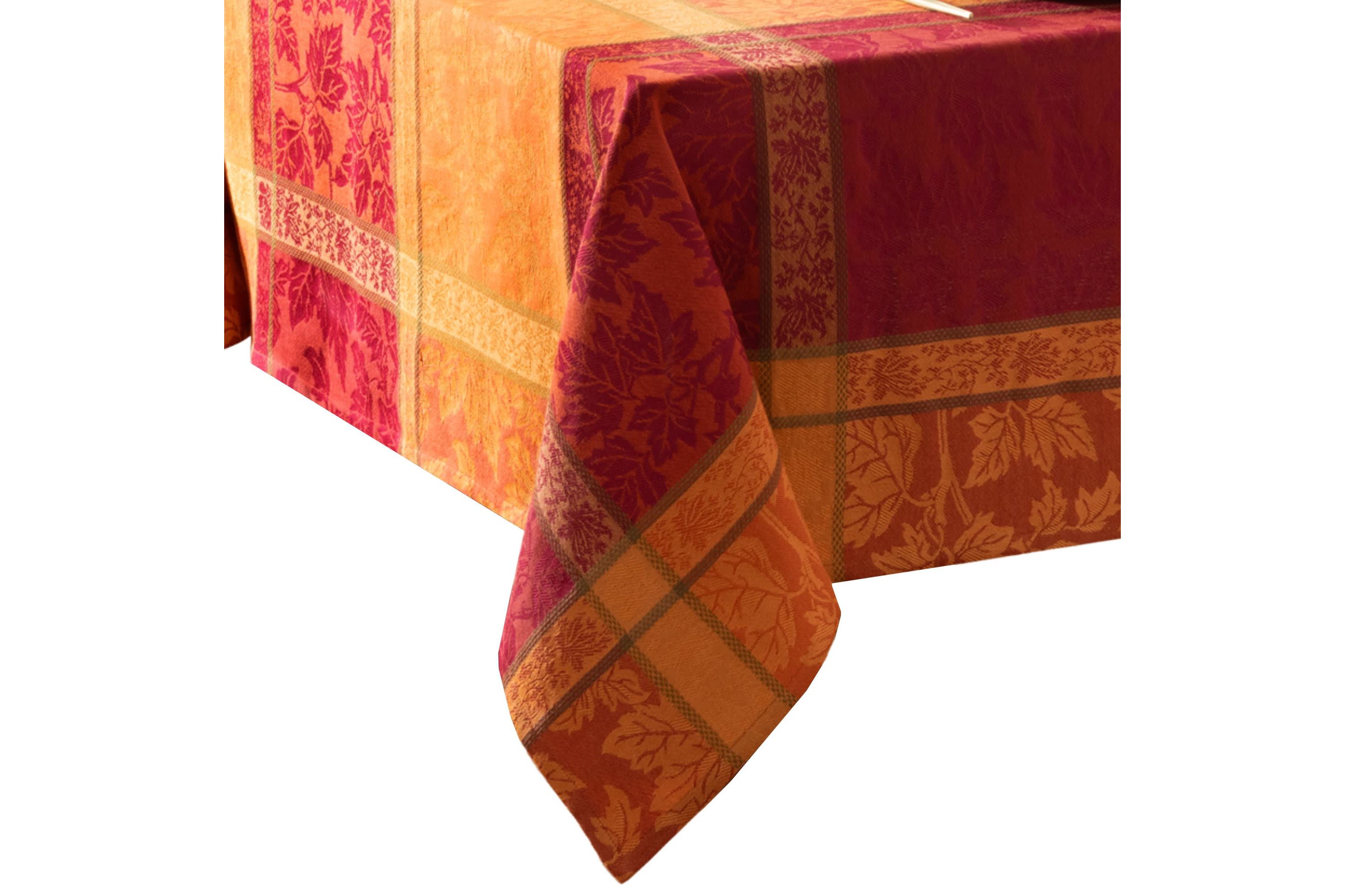Maplewood Jacquard Harvest Cotton Rectangular Tablecloth