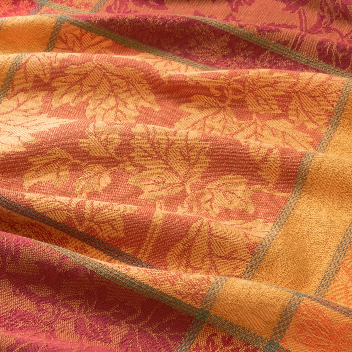 Maplewood Jacquard Harvest Cotton Rectangular Tablecloth