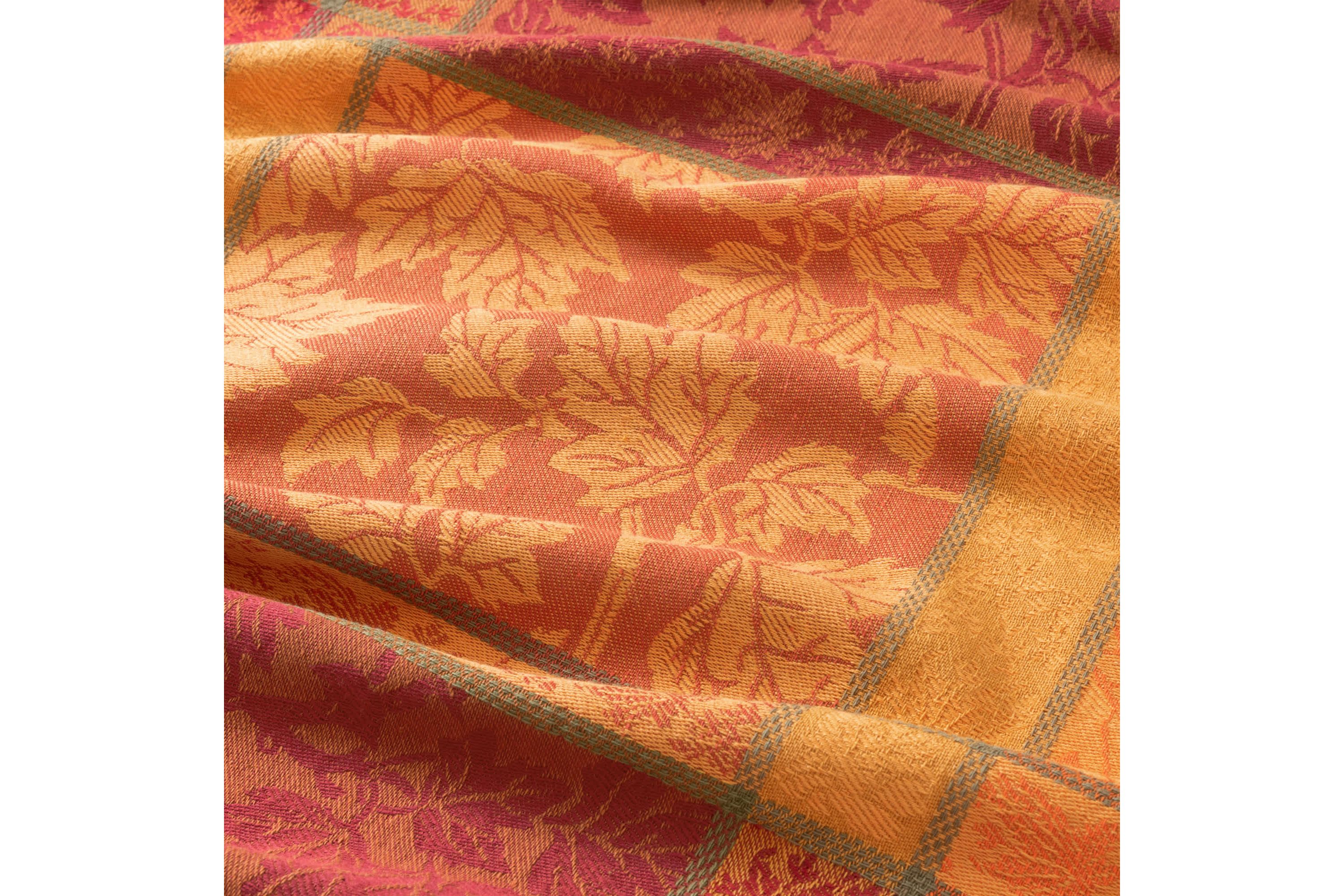 Maplewood Jacquard Harvest Cotton Tablecloth - Round/Oval