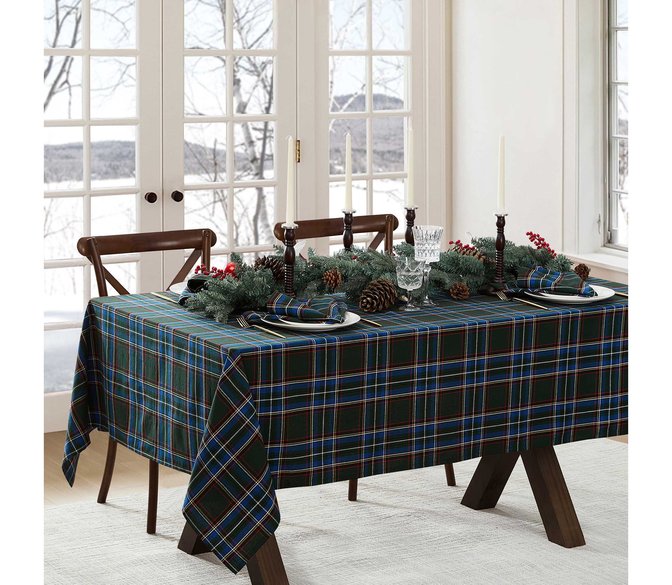 Stowe Tartan Holiday Plaid Rectangle Tablecloth