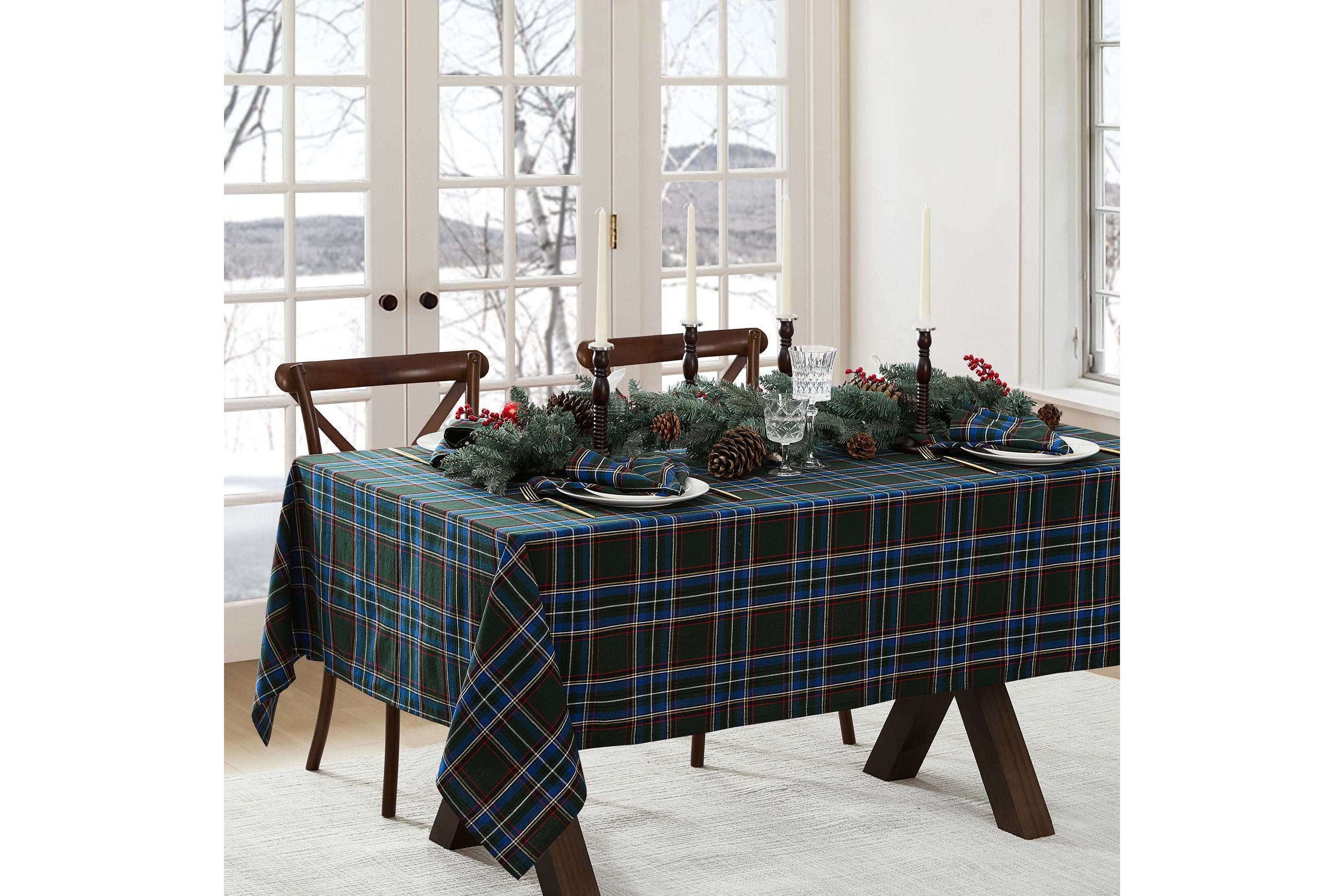 Stowe Tartan Holiday Plaid Rectangle Tablecloth
